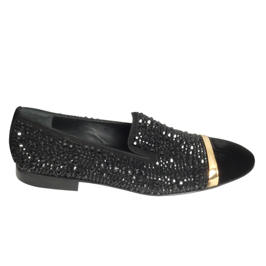 Crystal Cap Toe Slippers, Size 13