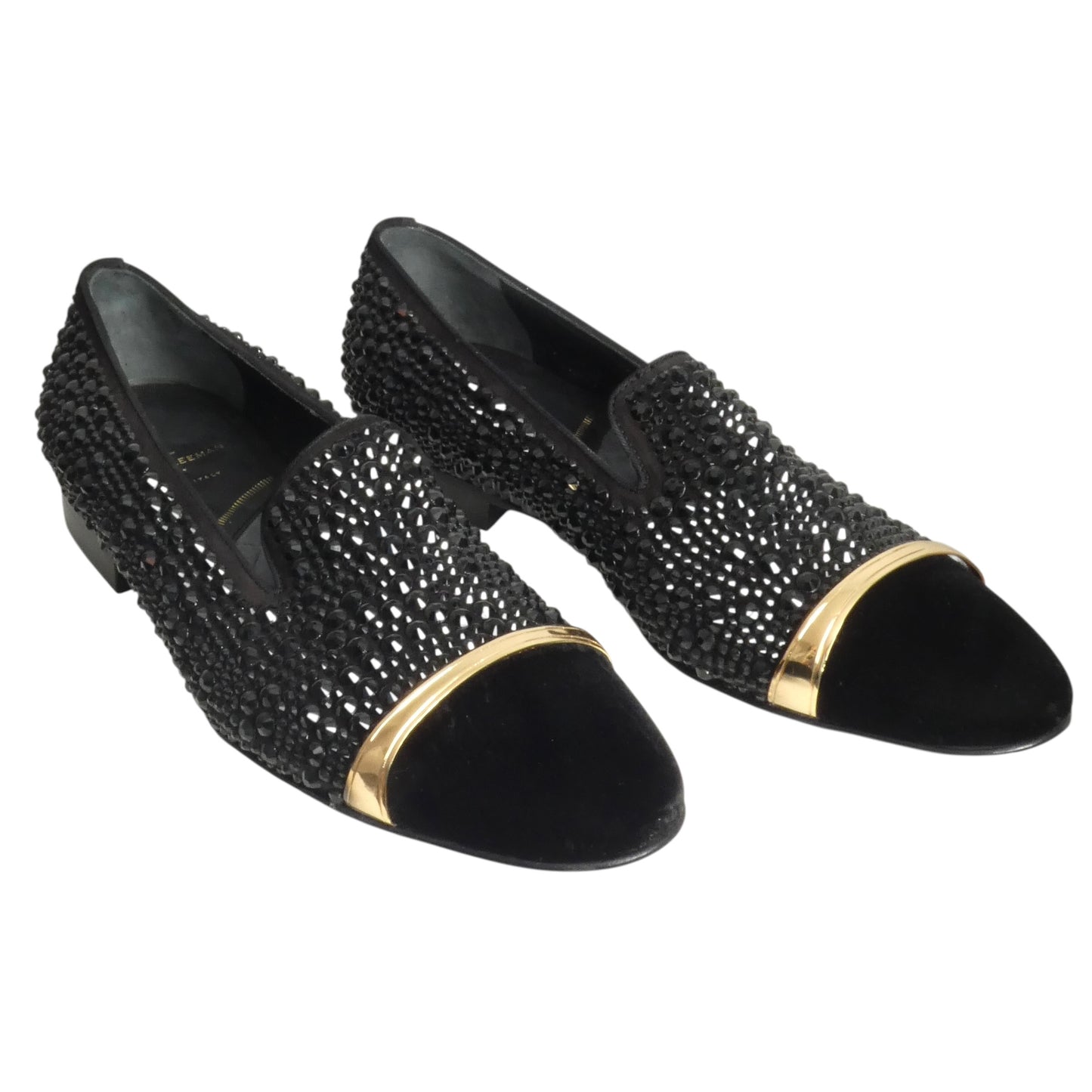 Crystal Cap Toe Slippers, Size 13