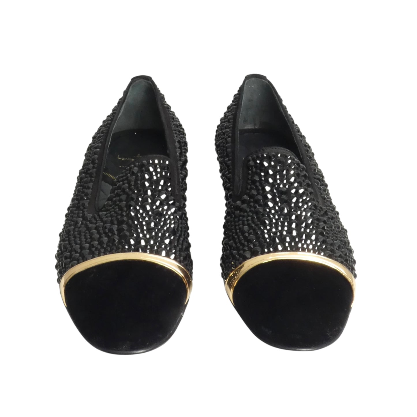Crystal Cap Toe Slippers, Size 13