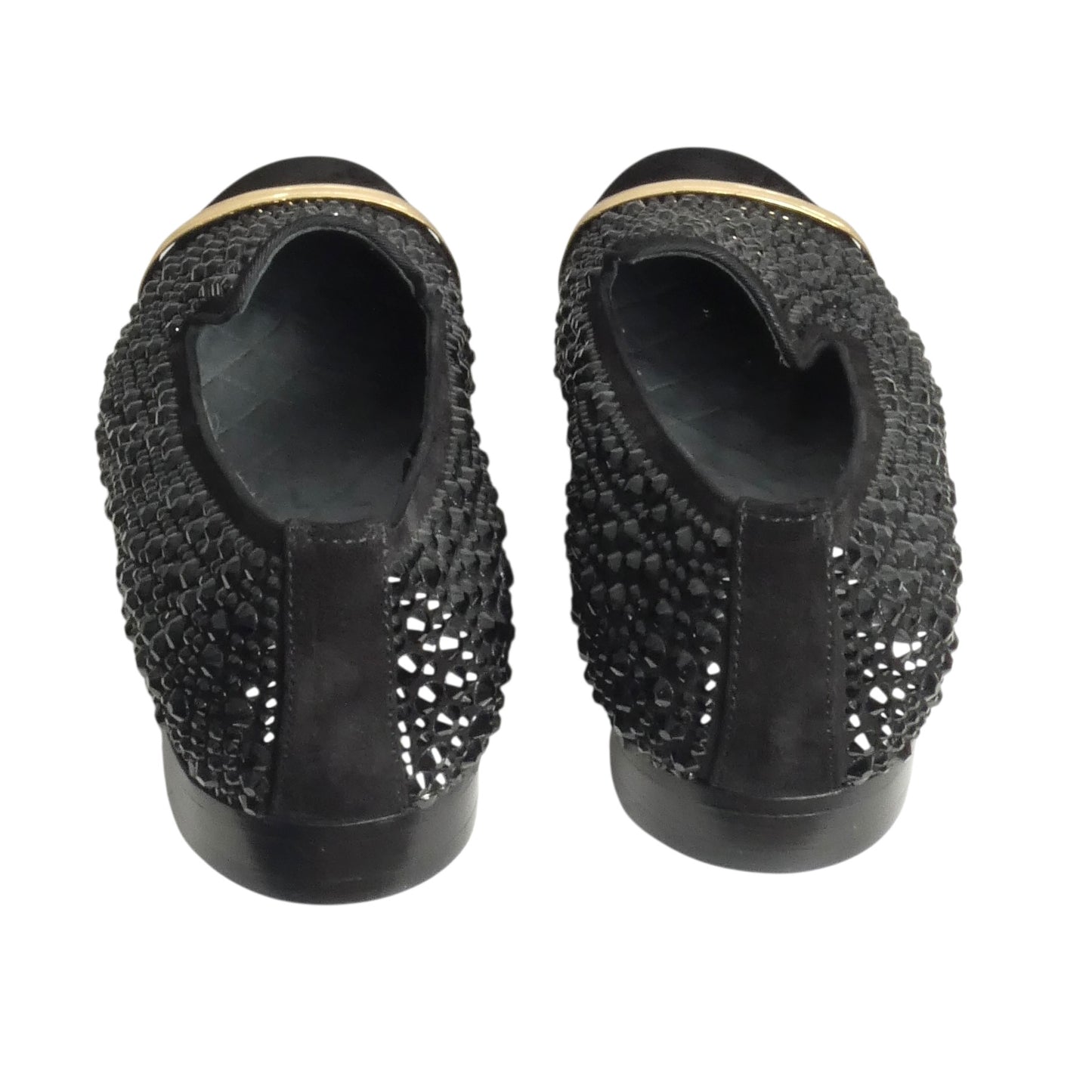 Crystal Cap Toe Slippers, Size 13