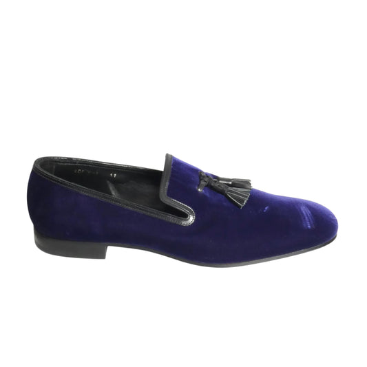 Velvet Tassle Slippers, Size 11