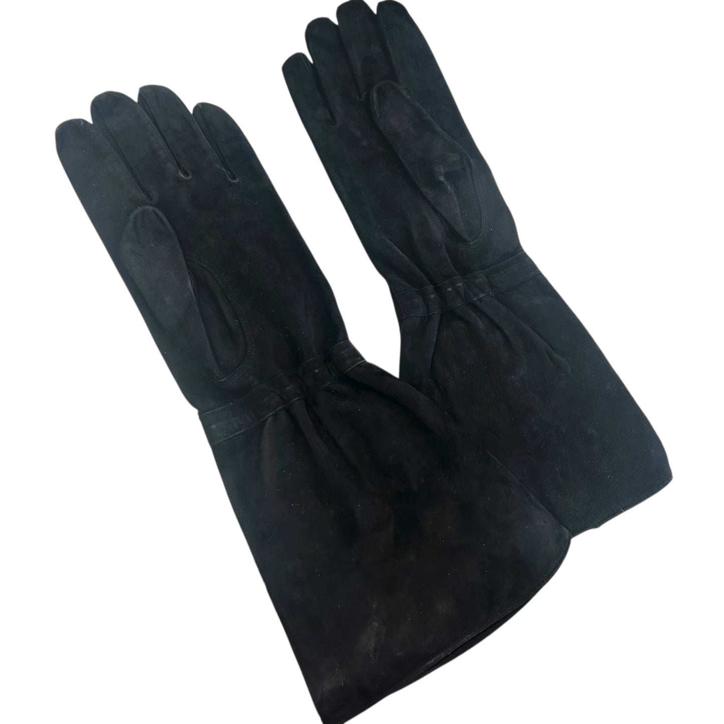 1990s Jeweled Suede Gauntlet Gloves