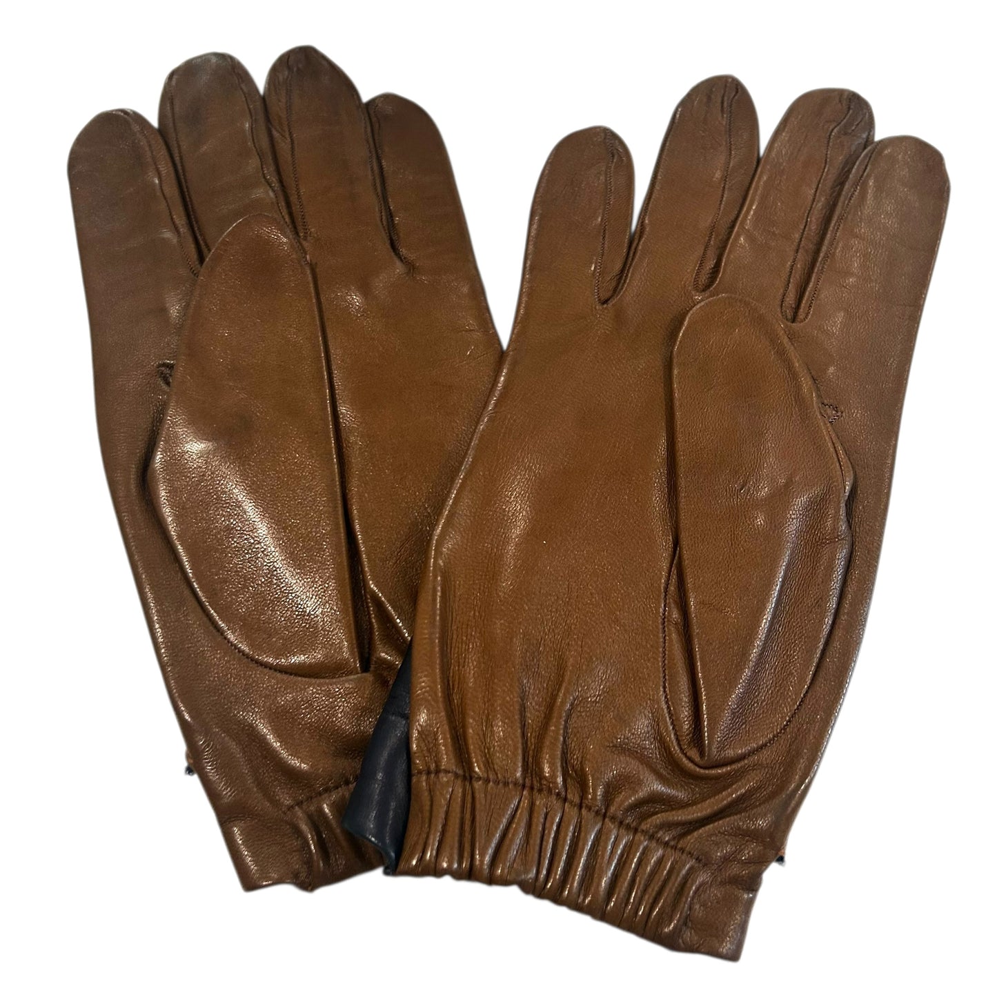 1990s Leather Zipper Gloves, Size 9