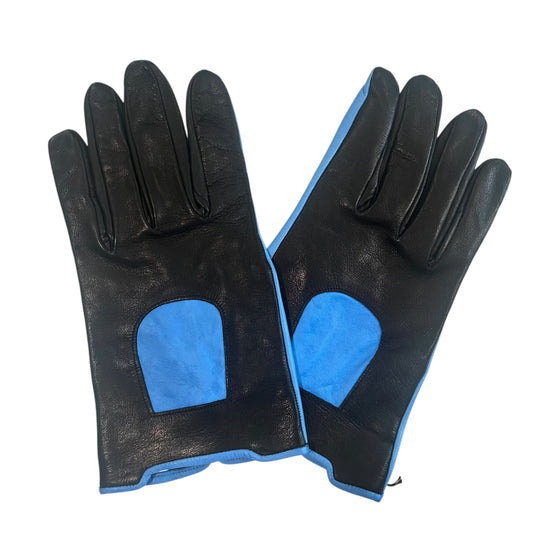 1990s Colorblock Leather Gloves, Size 9.5