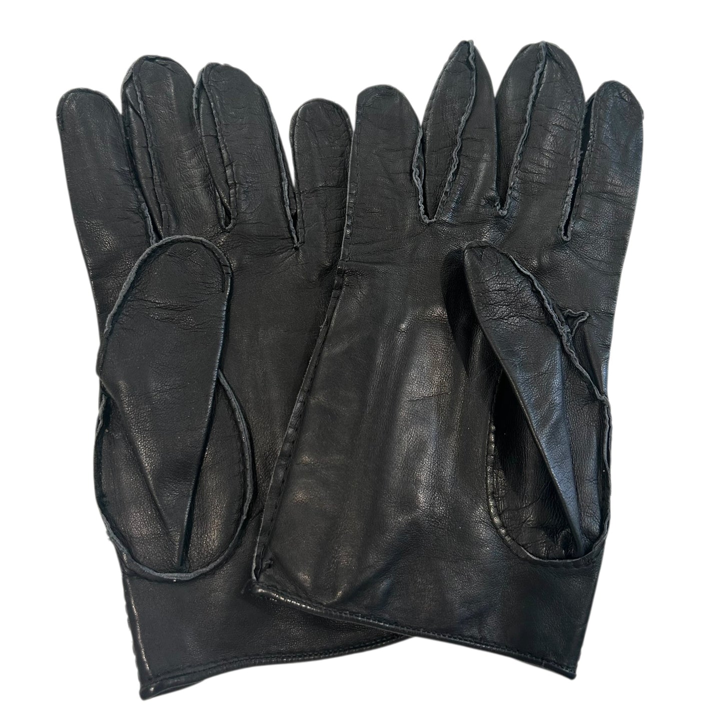 1990s Quilted Leather Gloves, Size 9