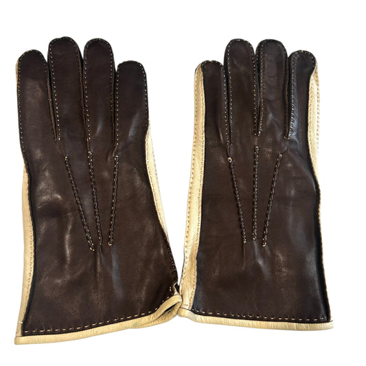 NWOT Leather Pick Stitch Gloves, Size 9