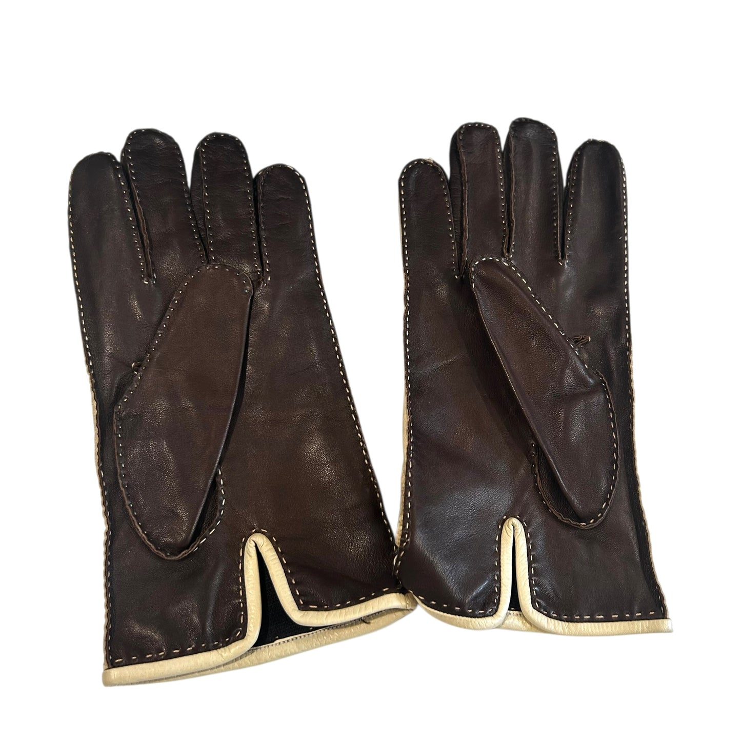 NWOT Leather Pick Stitch Gloves, Size 9