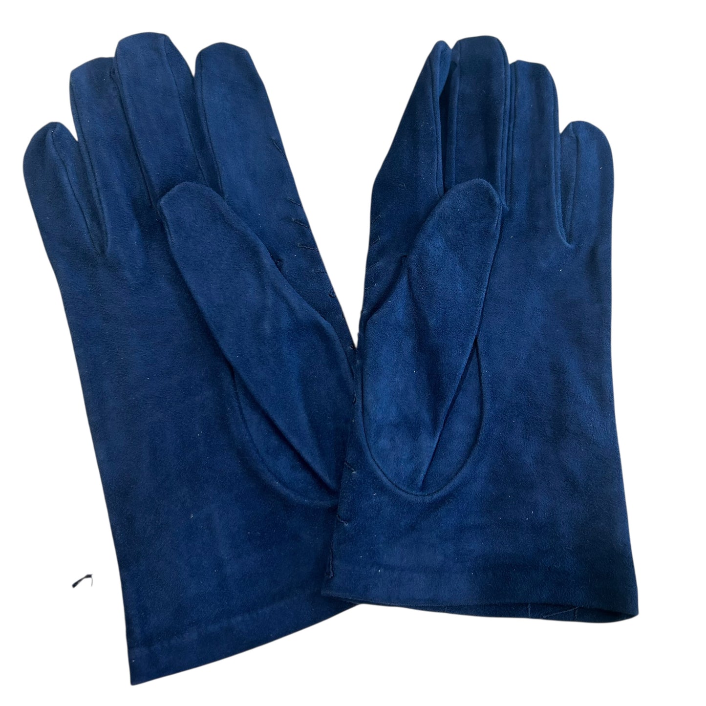 1990s Embroidered Suede Gloves, Size 8 3/4