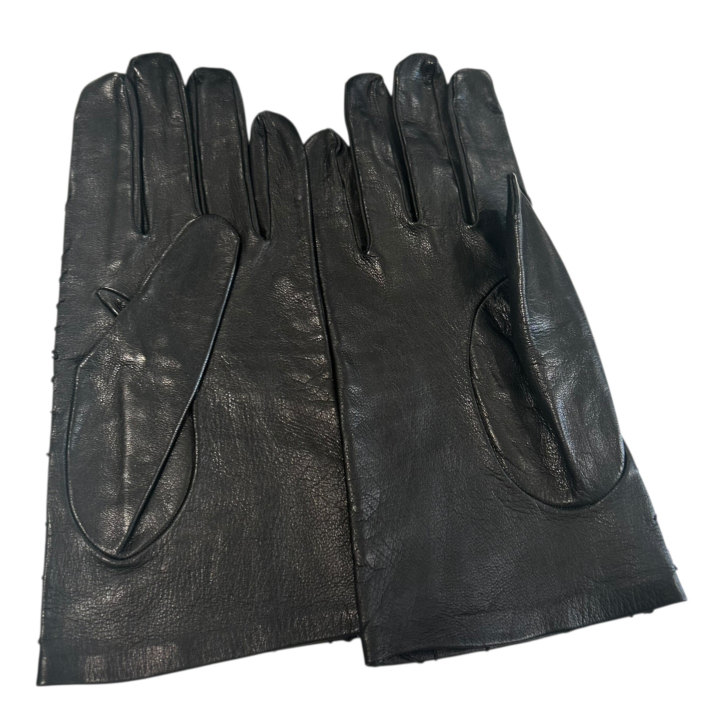 1990s NWOT Embroidered Leather Gloves, Size 8 3/4