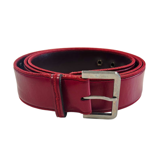 1990s Leather Belt, Waist 48"