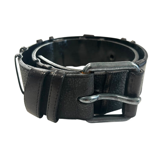 1990s Leather Strap Belt, Waist 35"