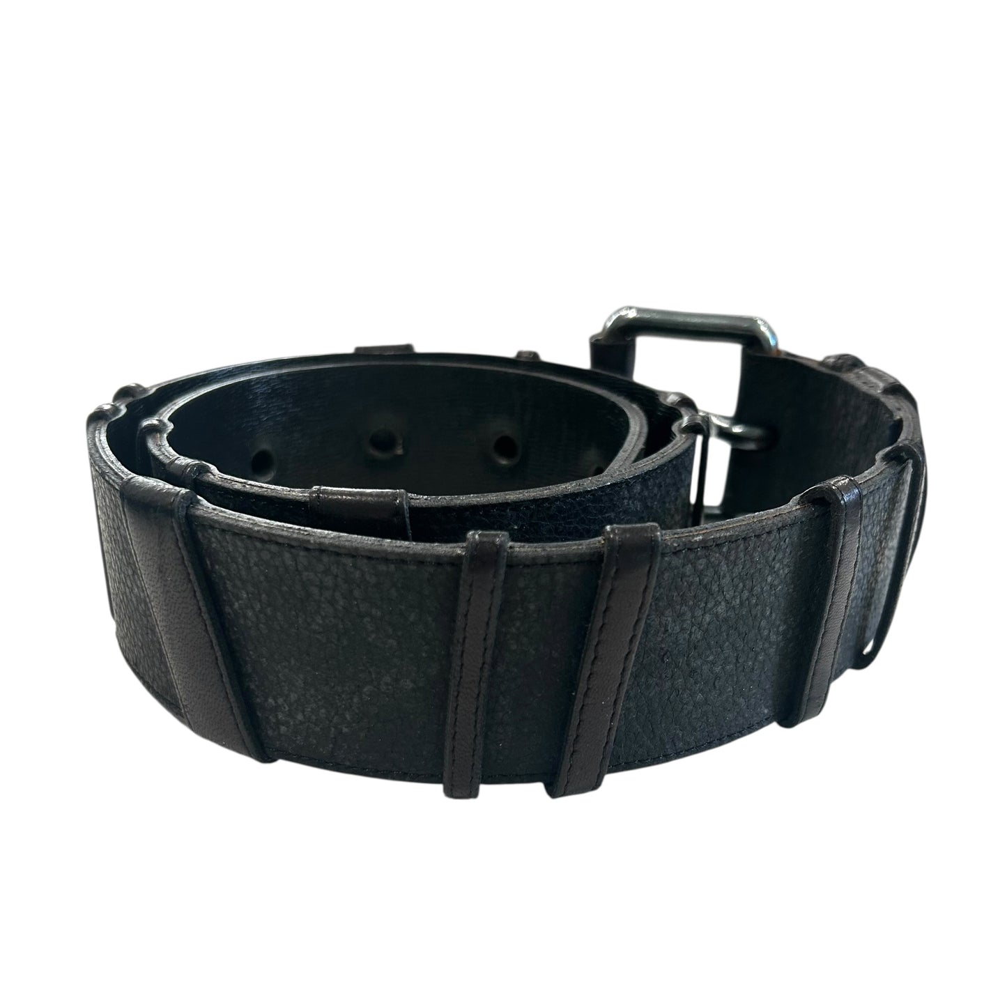 1990s Leather Strap Belt, Waist 35"