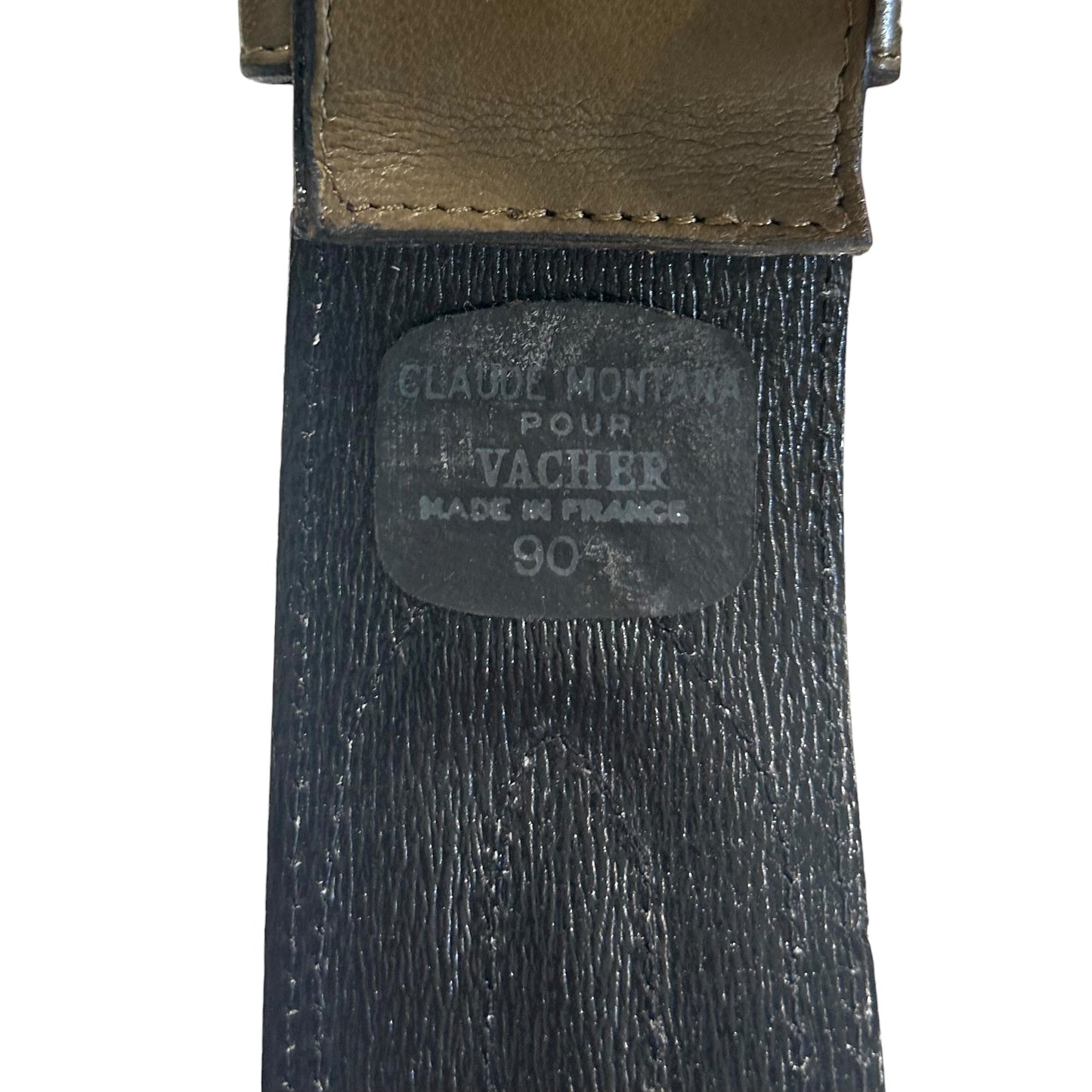 1990s Suede & Leather Belt, Waist 35"