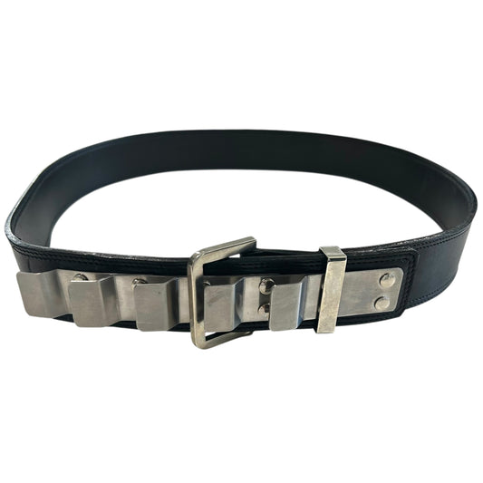 1990s Leather Hook Belt, Waist 35