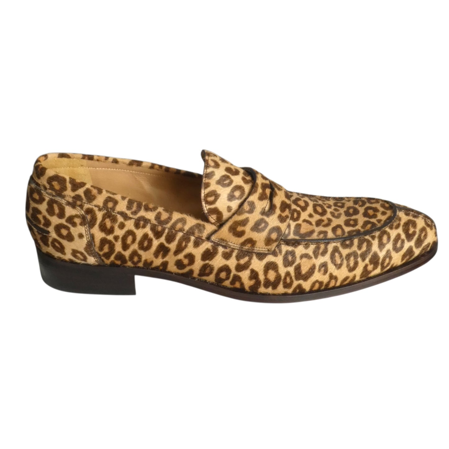 Spotted Calfskin Loafers, Size 12