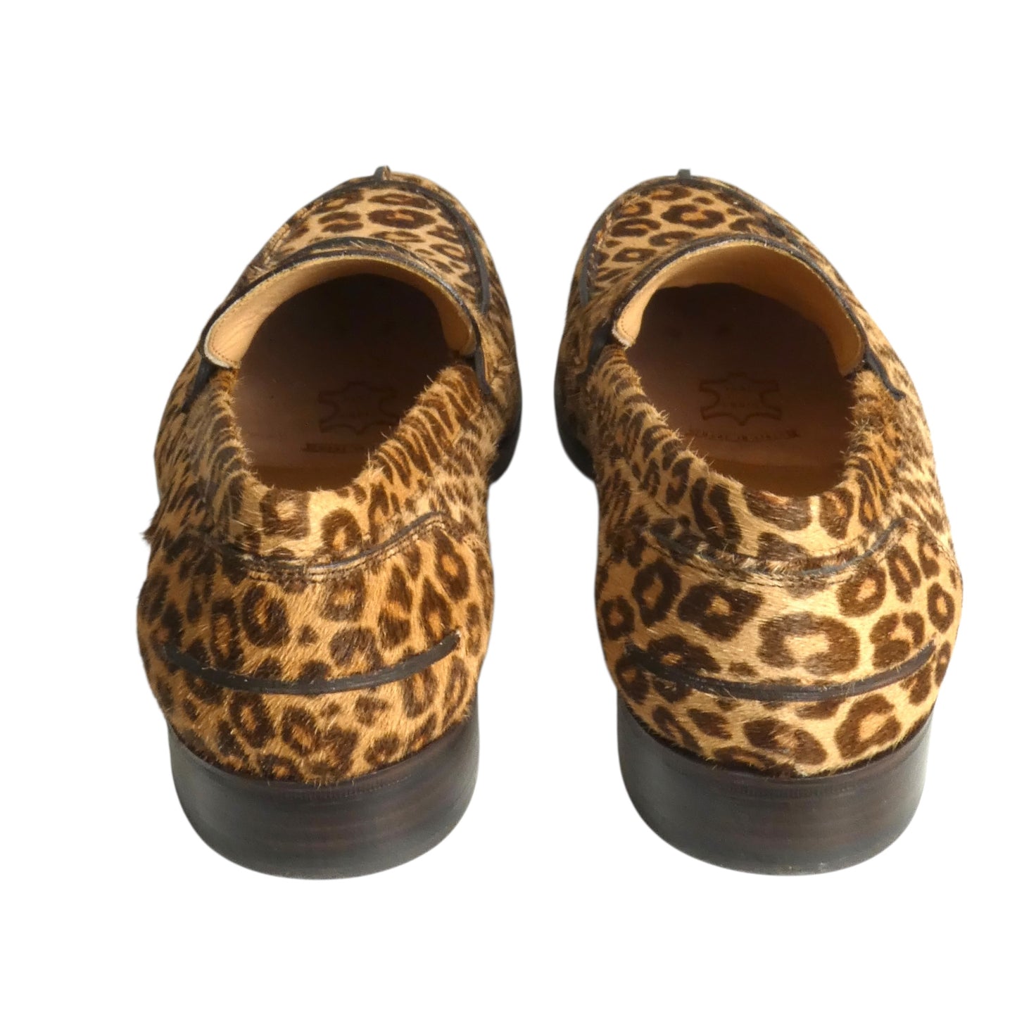 Spotted Calfskin Loafers, Size 12