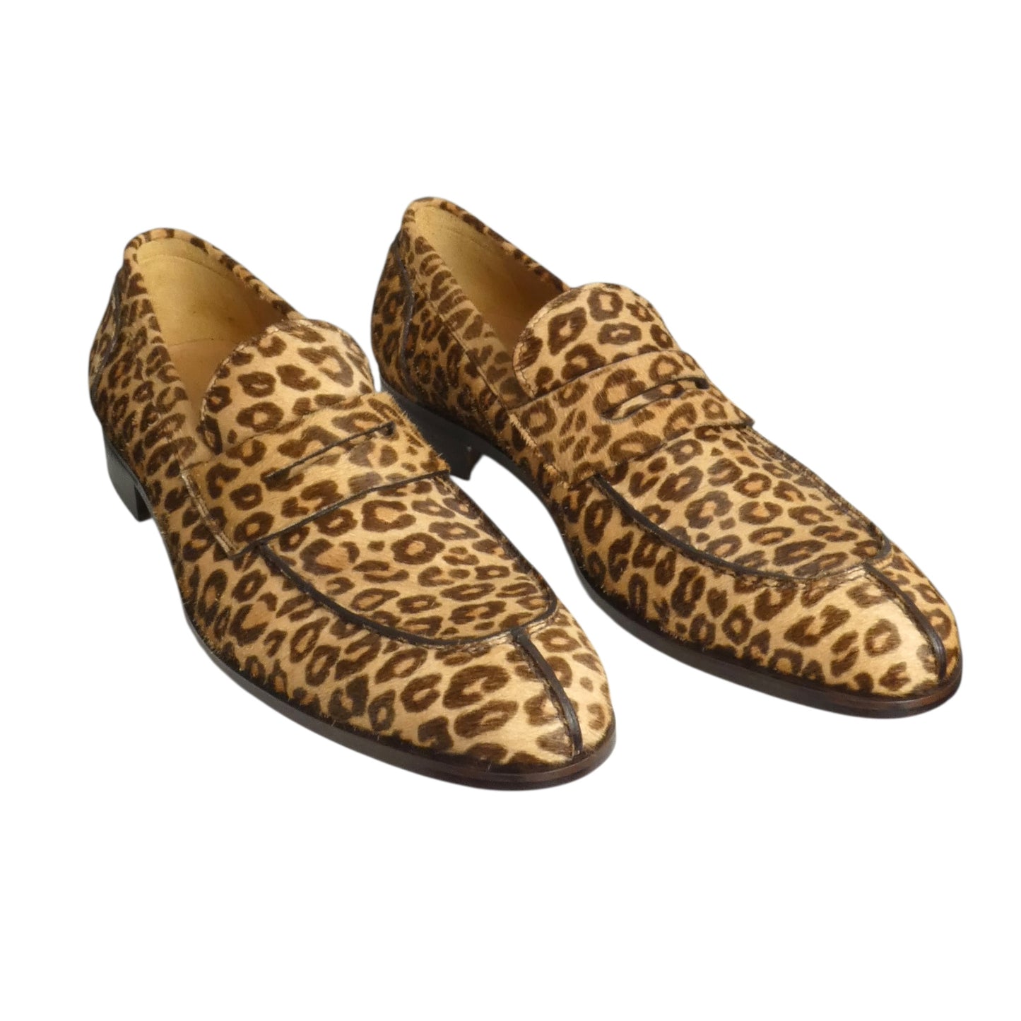 Spotted Calfskin Loafers, Size 12
