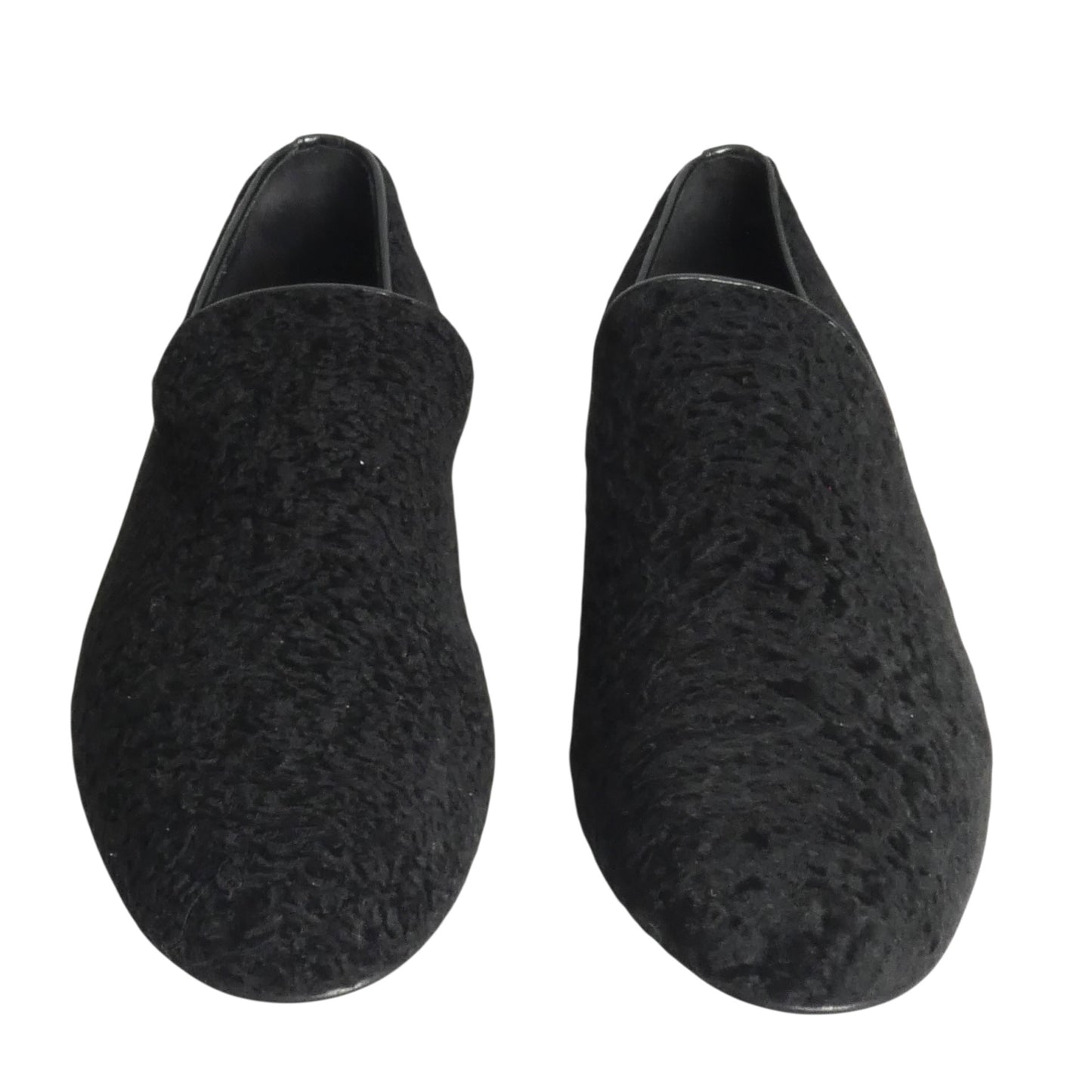 Textured Velvet Slippers, Size 13