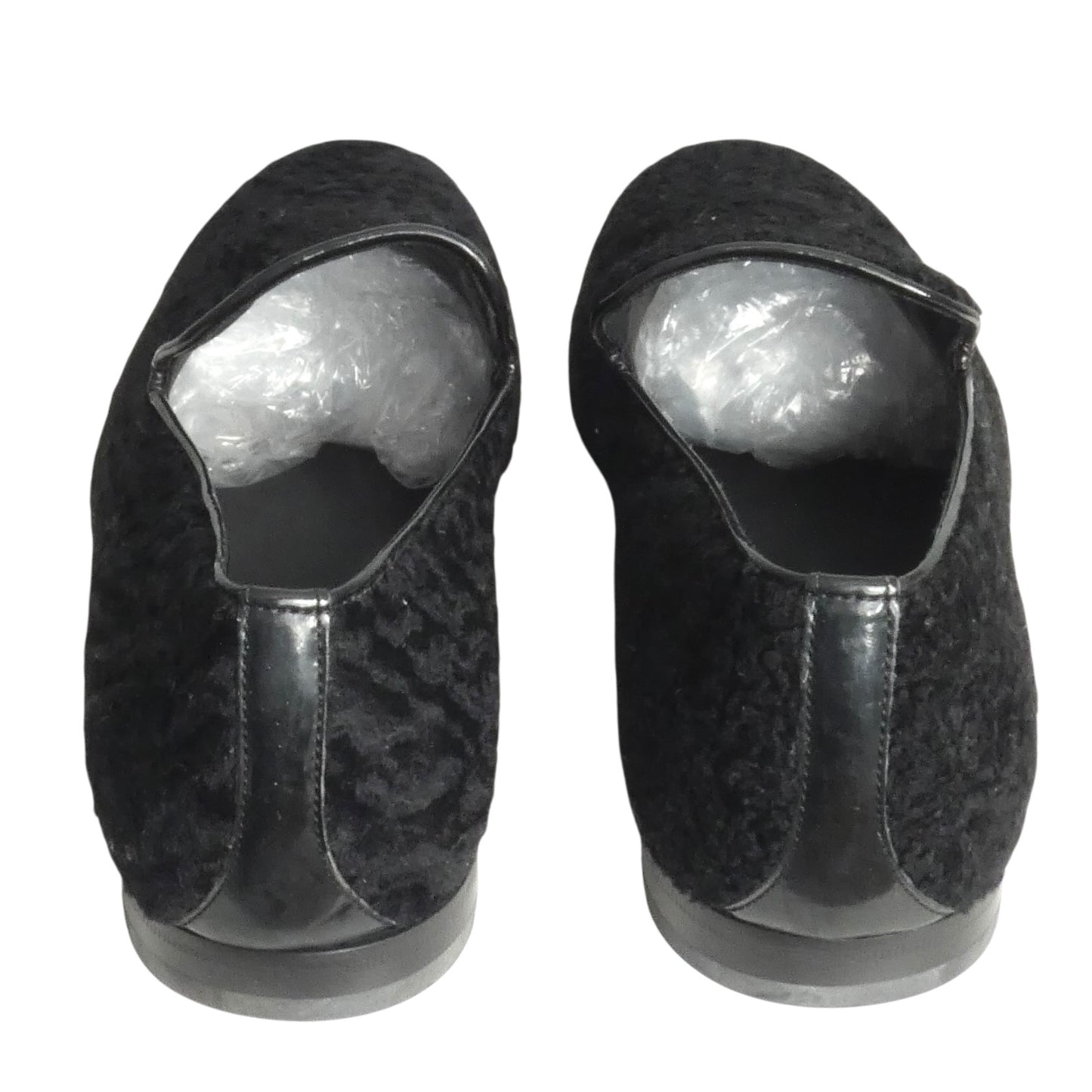 Textured Velvet Slippers, Size 13