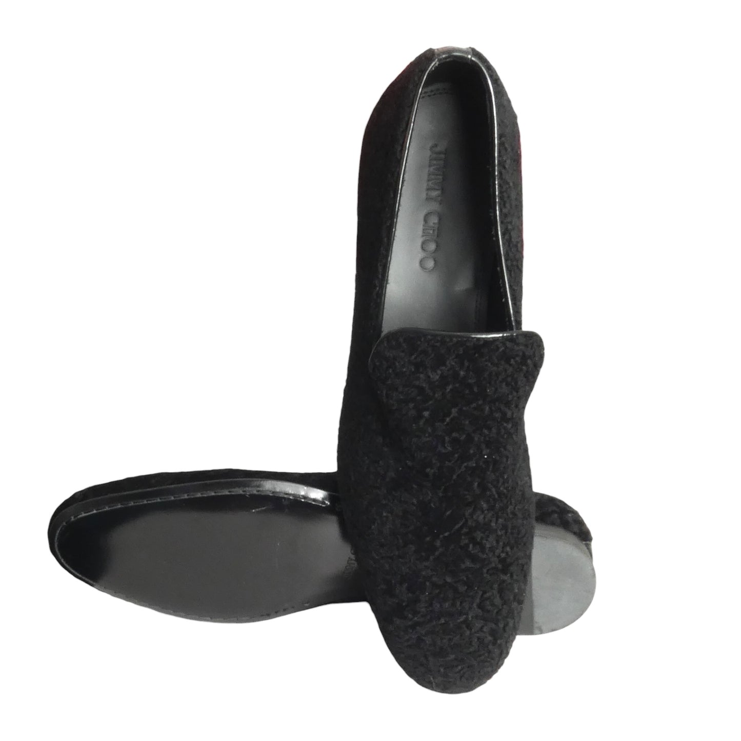 Textured Velvet Slippers, Size 13