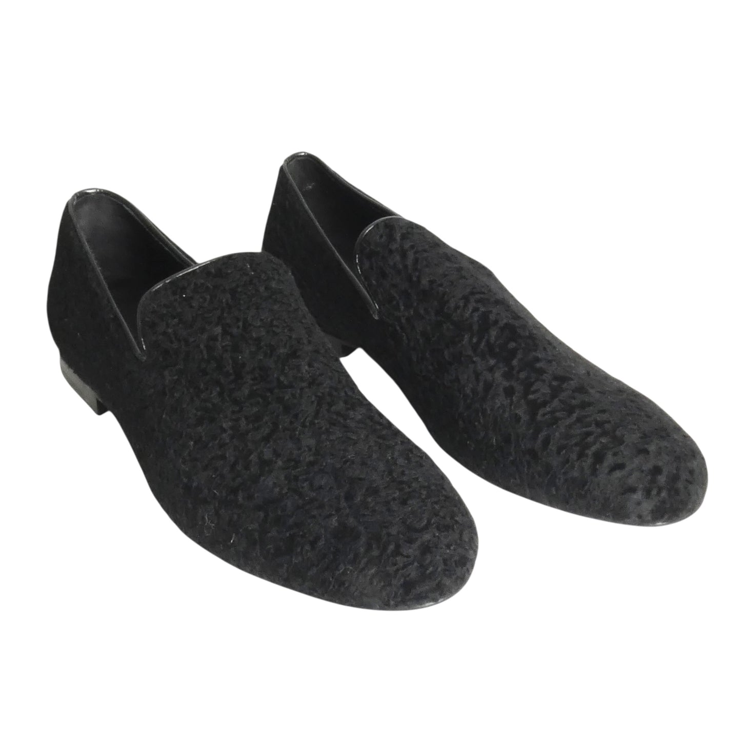 Textured Velvet Slippers, Size 13
