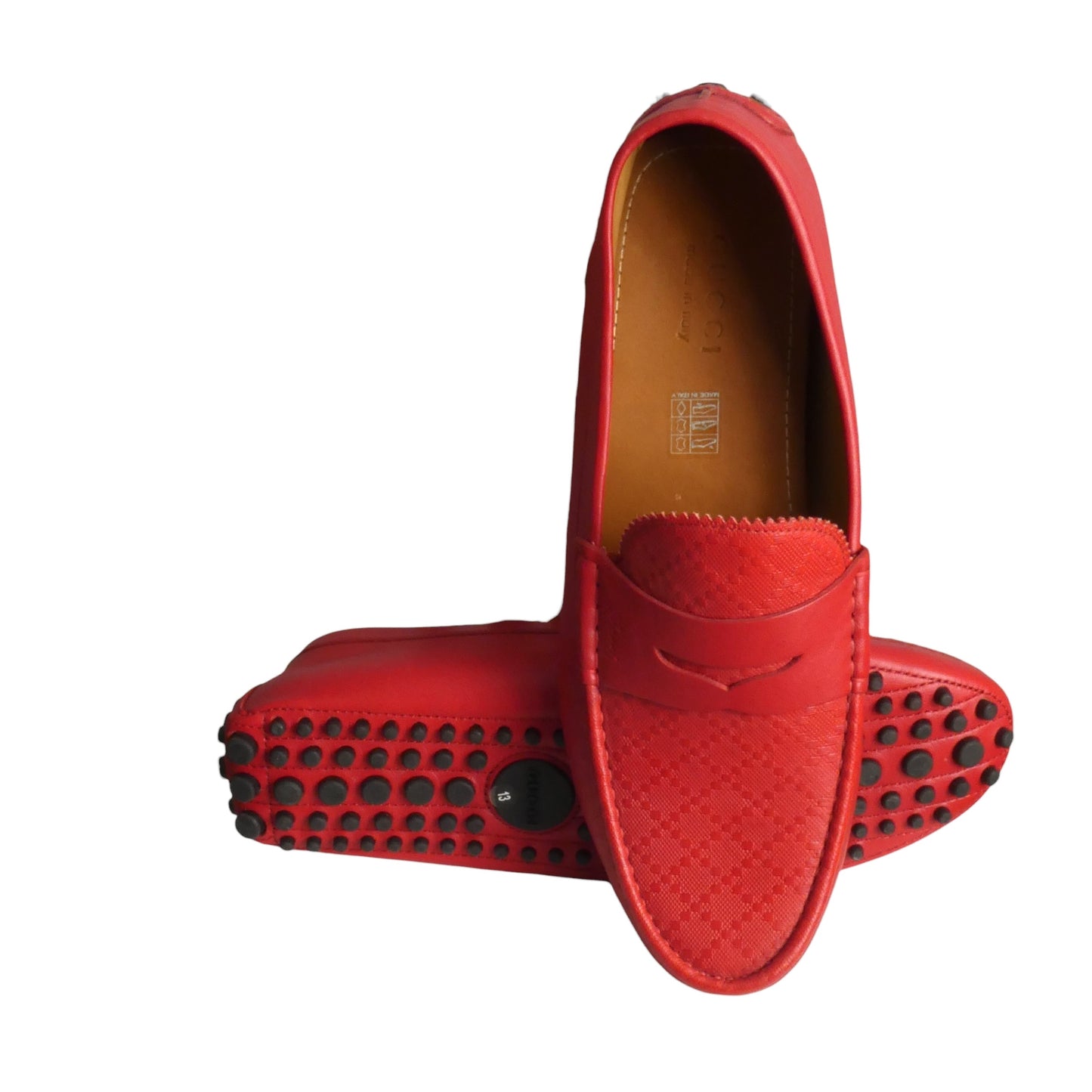 Leather Driving Moccasins, Size 13