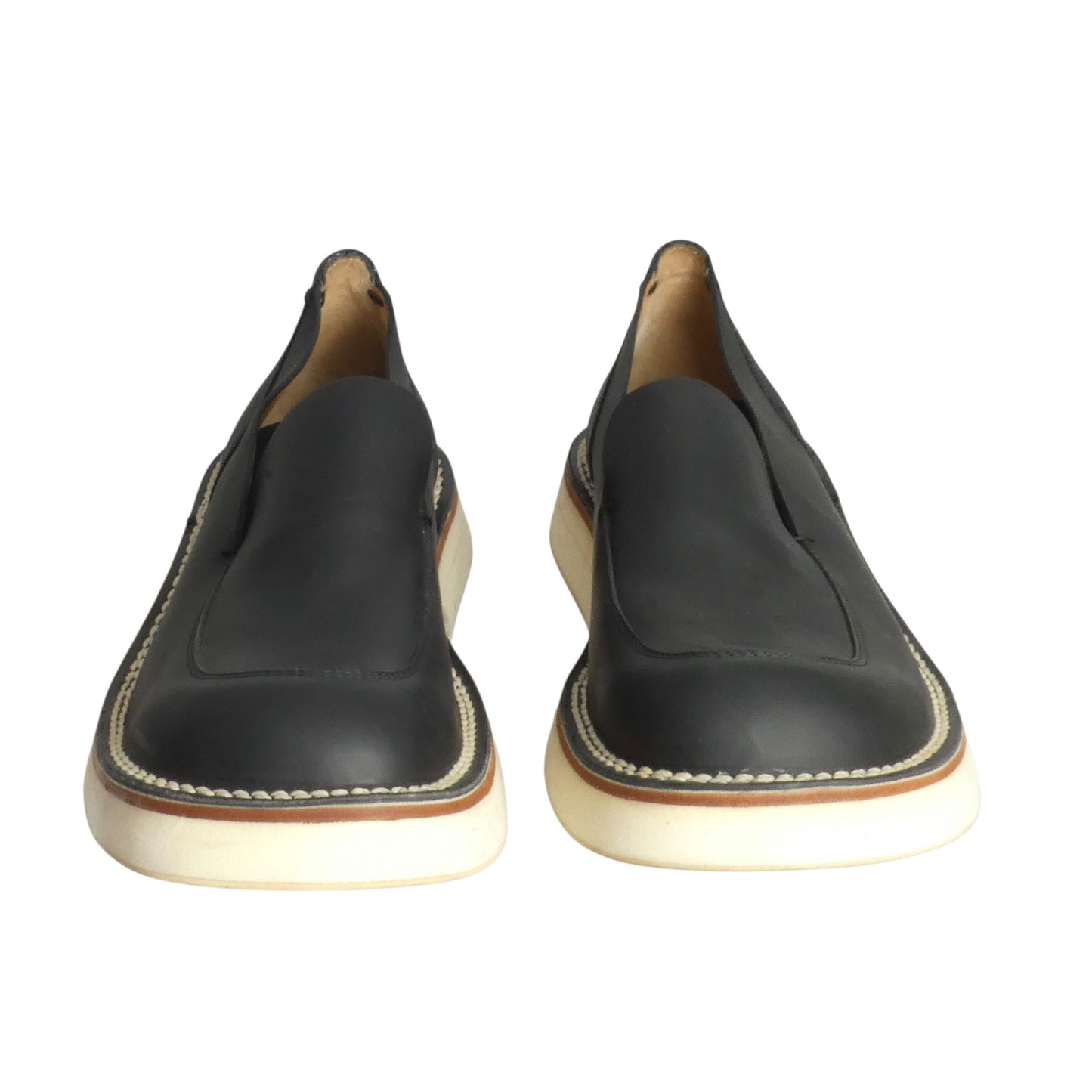 Leather Lug Loafers, Size 10 1/2