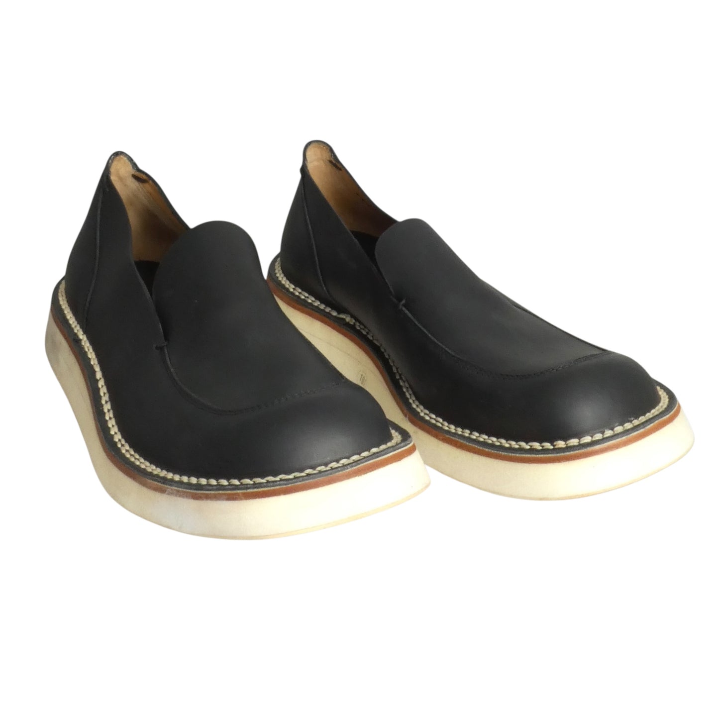 Leather Lug Loafers, Size 10 1/2