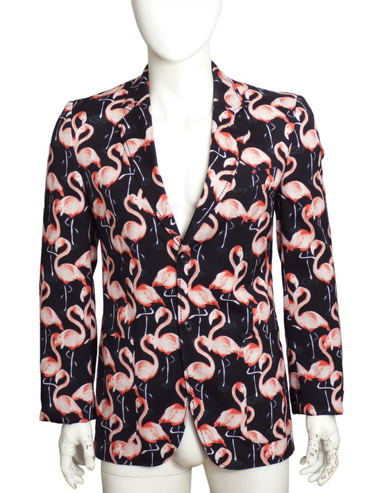 MARC JACOBS- 2015 Flamingo Print Blazer, Size Small