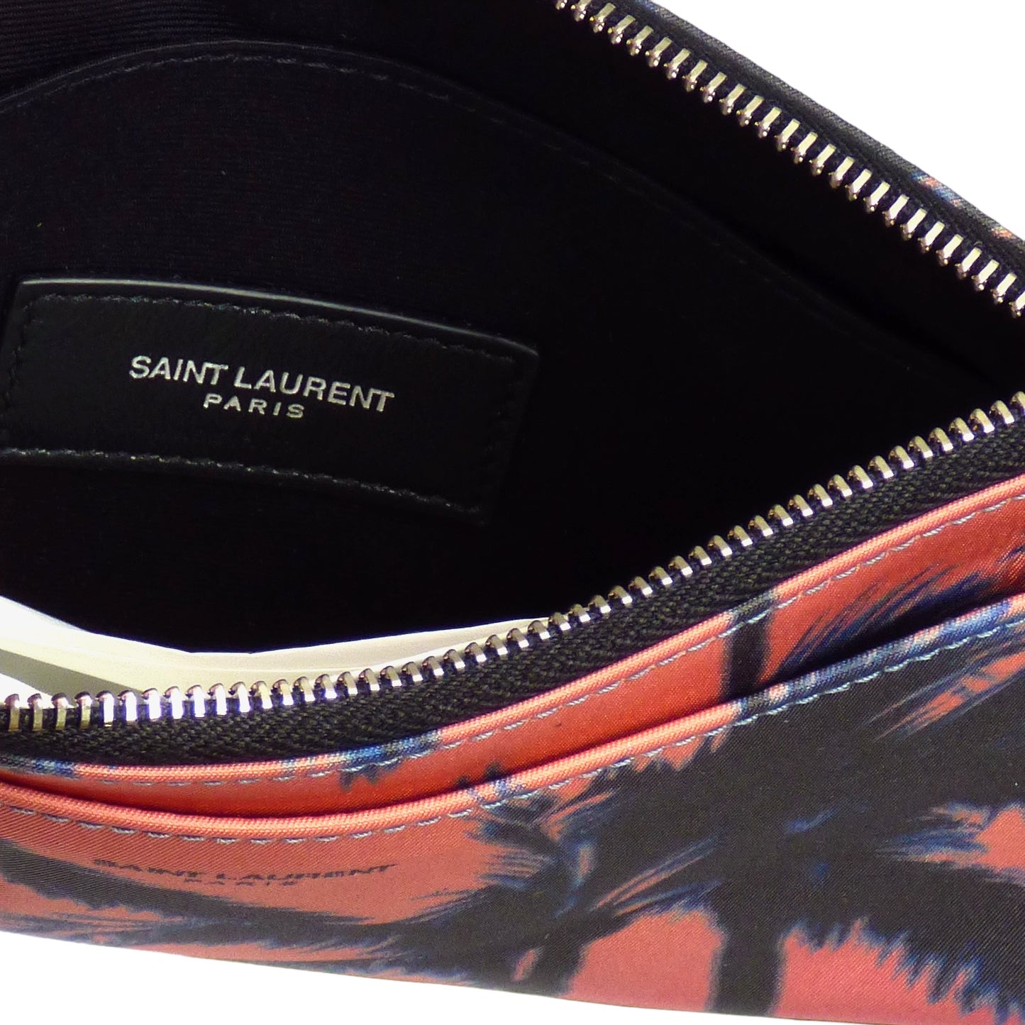 SAINT LAURENT- NWT Nylon Diva Palm Tree Pouch