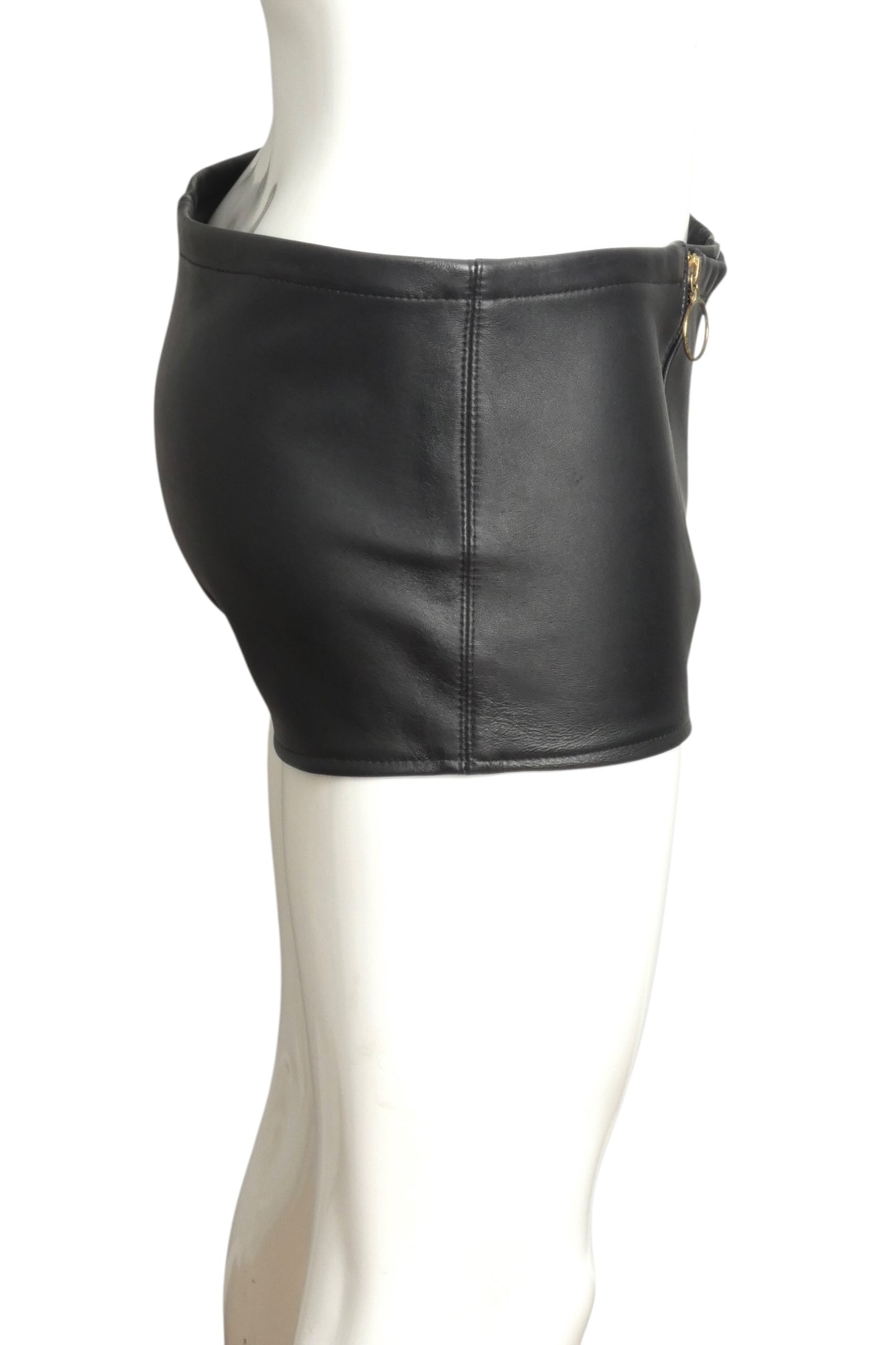 1980s Leather Shorts, Waist 32"
