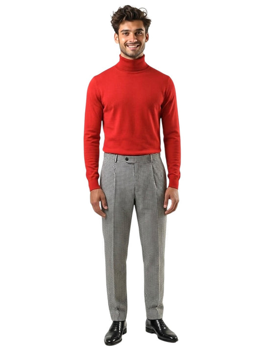 1980s Cotton Plaid Trousers, W-32"