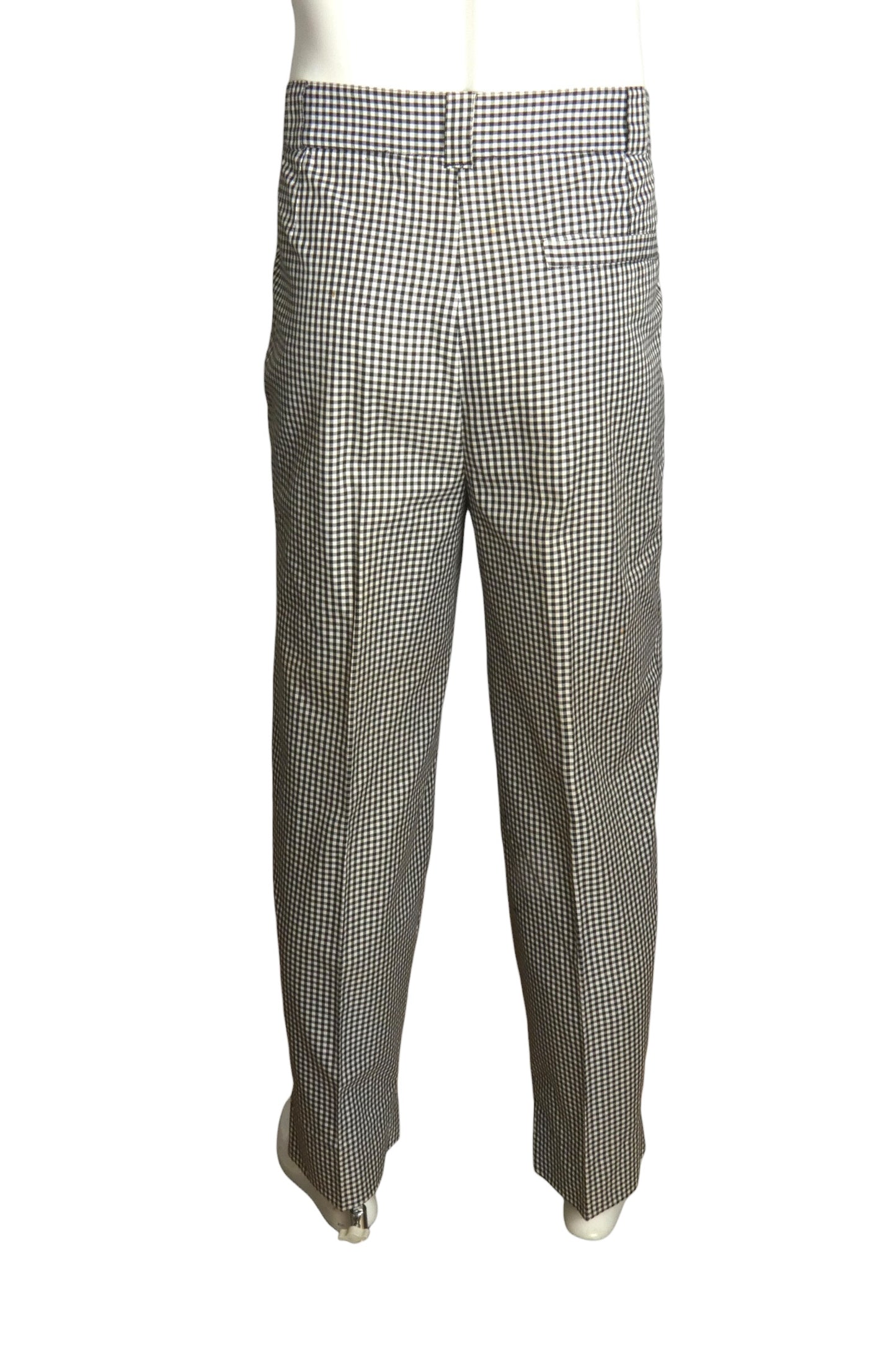 1980s Cotton Plaid Trousers, W-32"