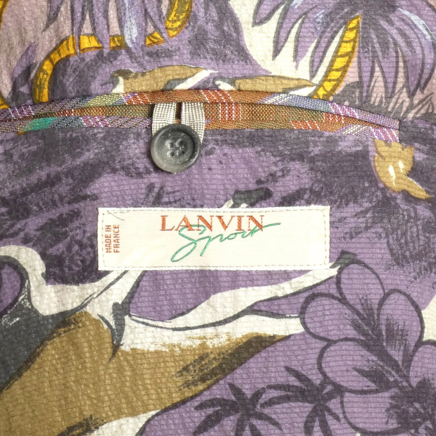 1980s Rayon Print Suit, Size Large