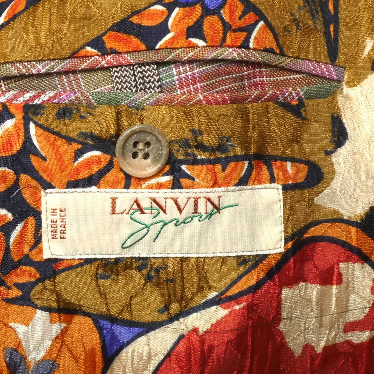 1980s Rayon Print Suit, Size Large