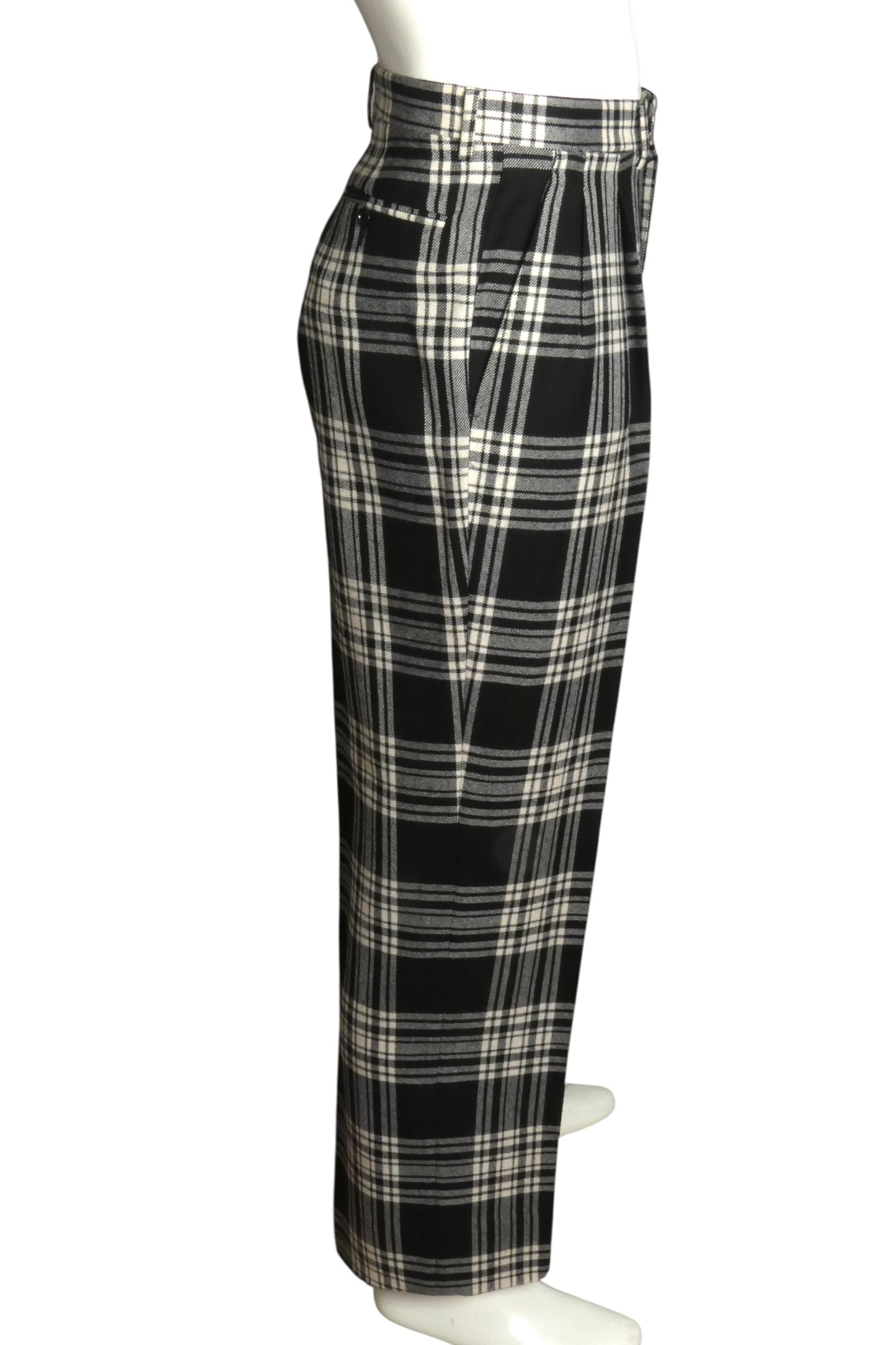 1980s Wool Plaid Trousers, W-32"