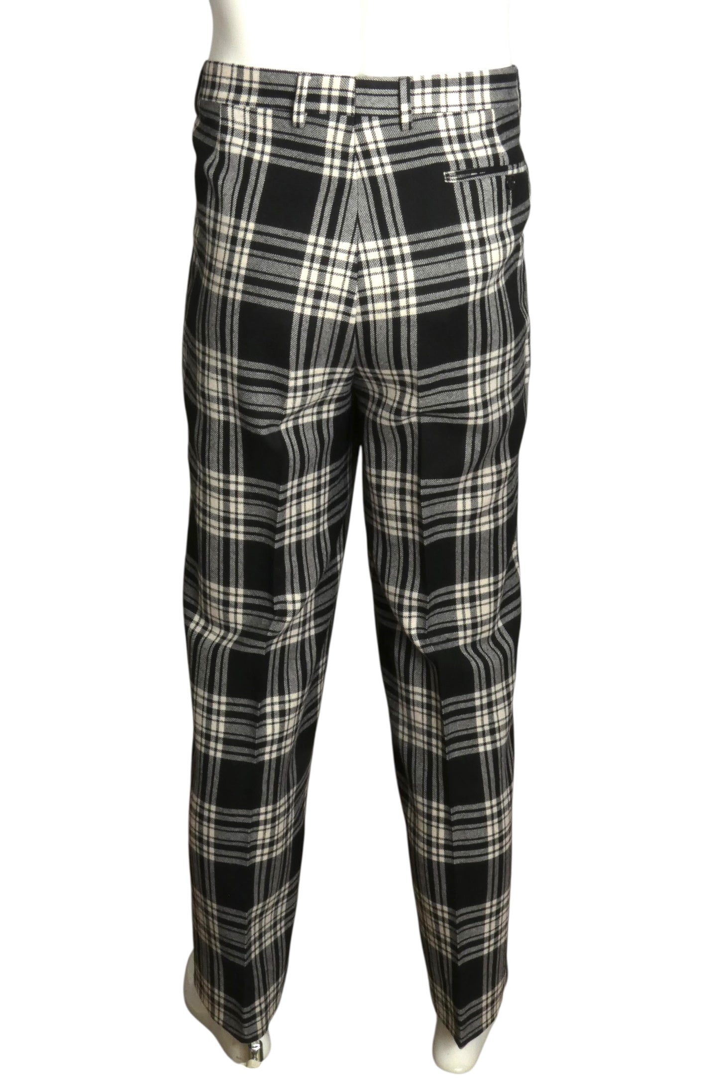 1980s Wool Plaid Trousers, W-32"
