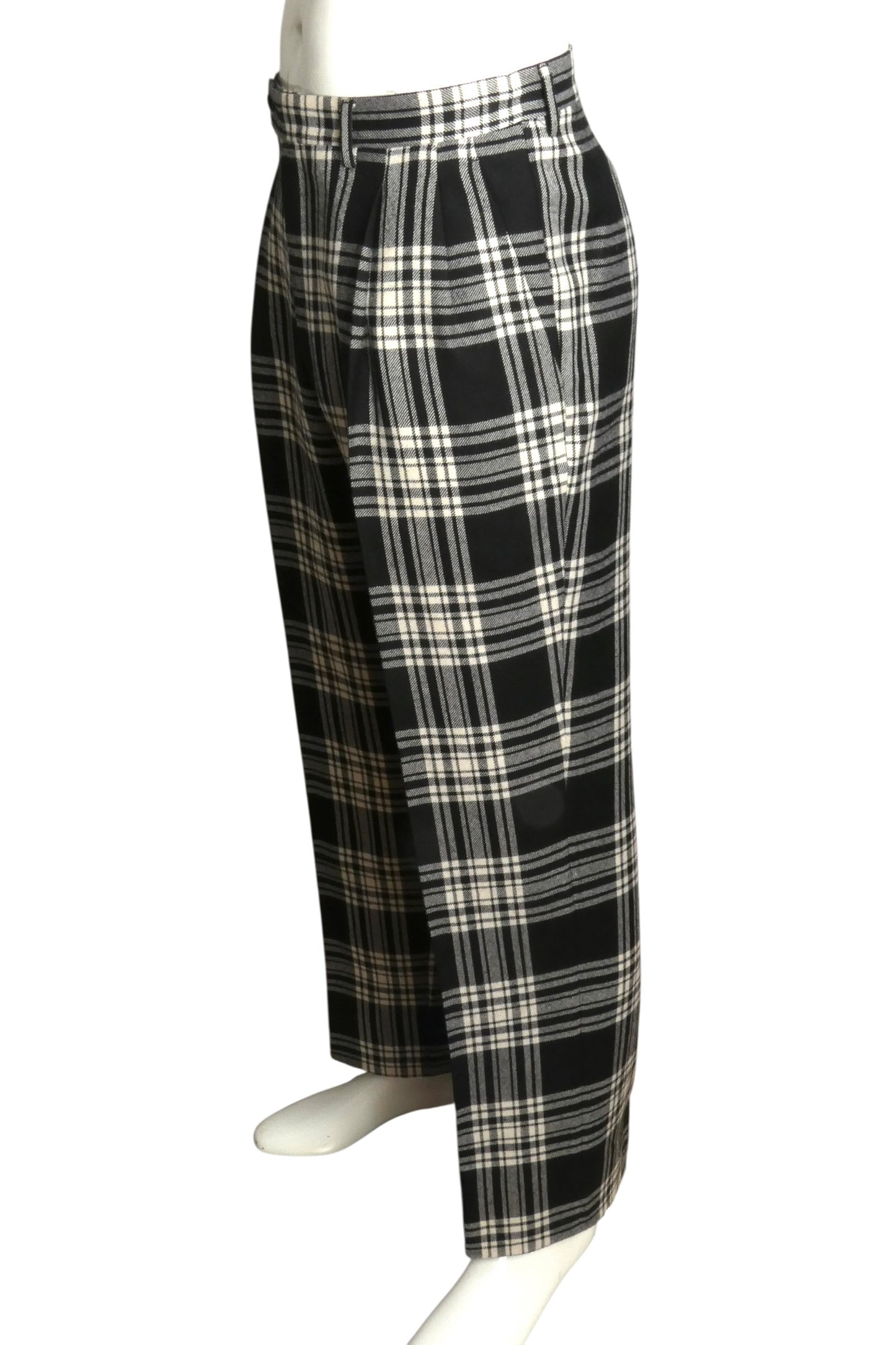 1980s Wool Plaid Trousers, W-32"