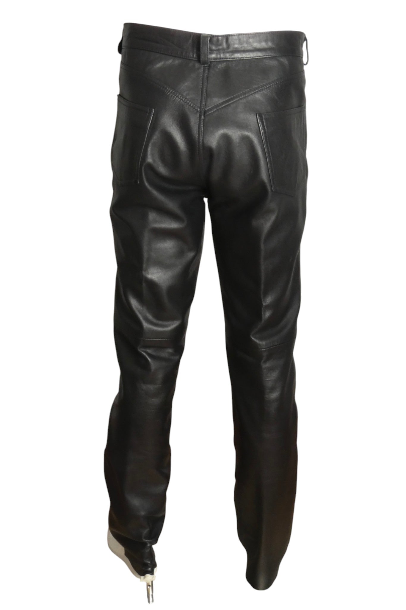 1980s Leather Applique Pants, Waist 30