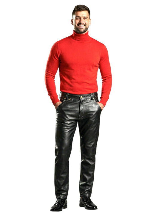 1990s Leather Pants, Waist 32