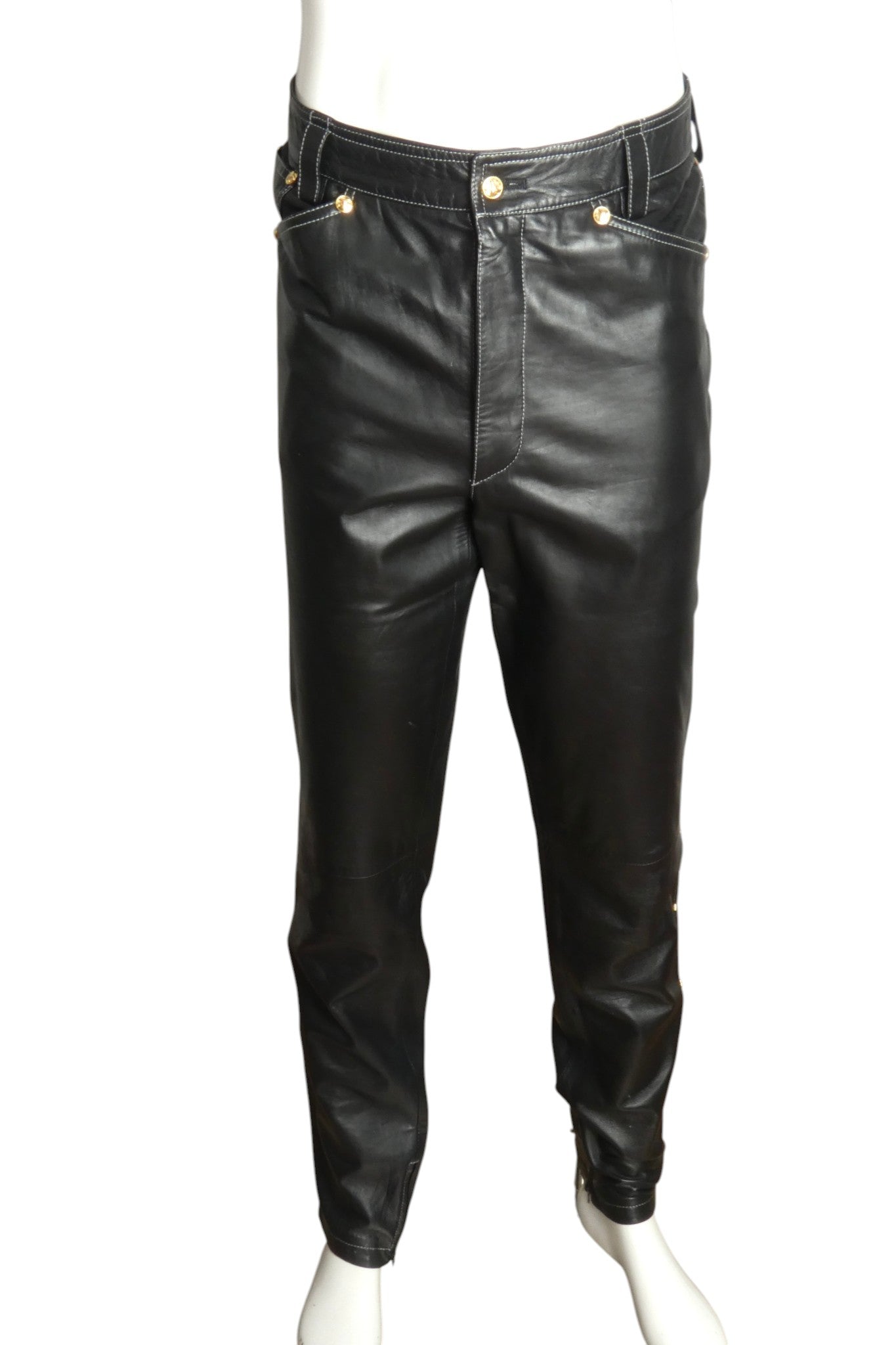 1990s Leather Pants, Waist 32
