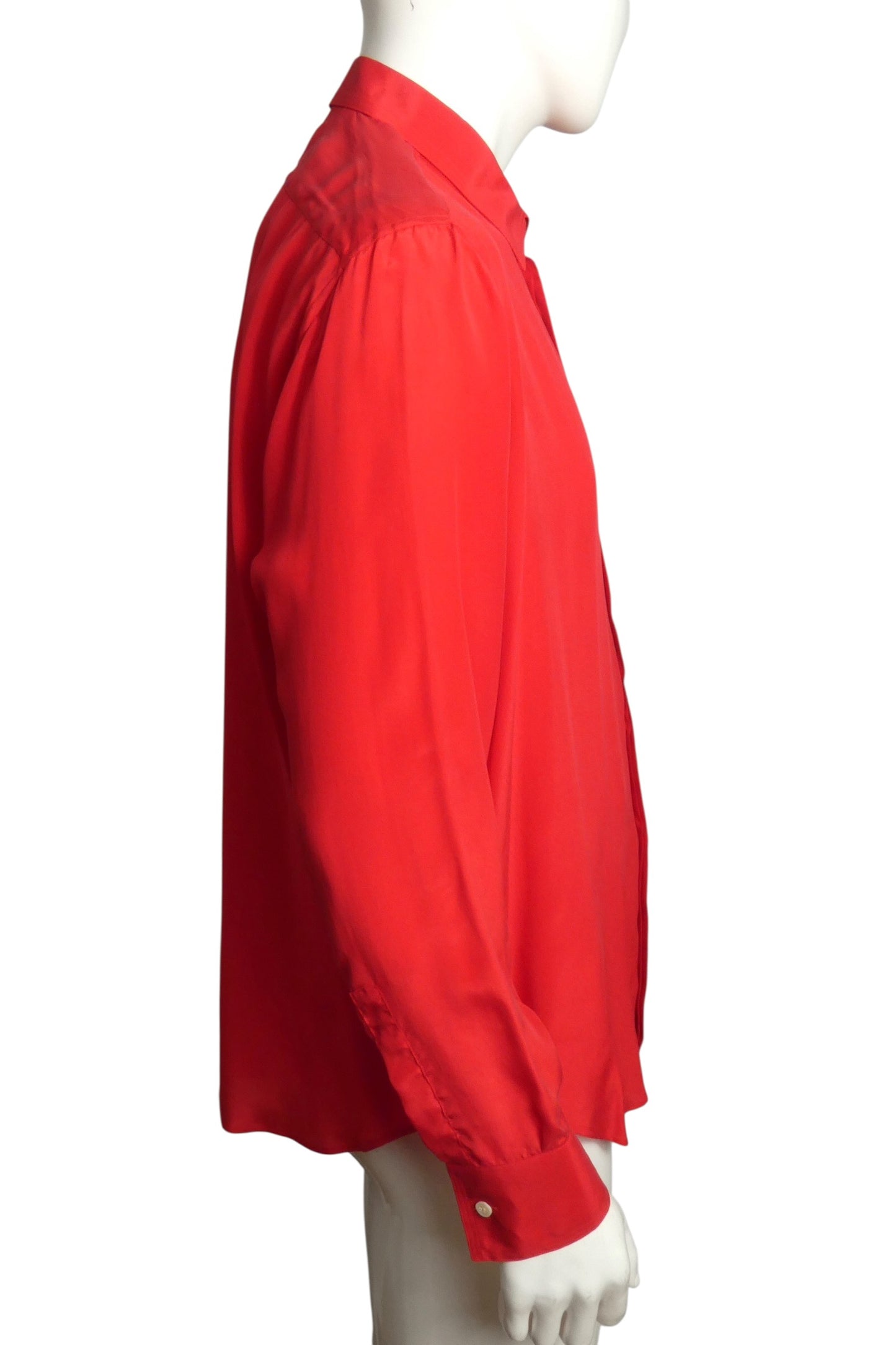 1980s NWT Red Silk Shirt, Size XL