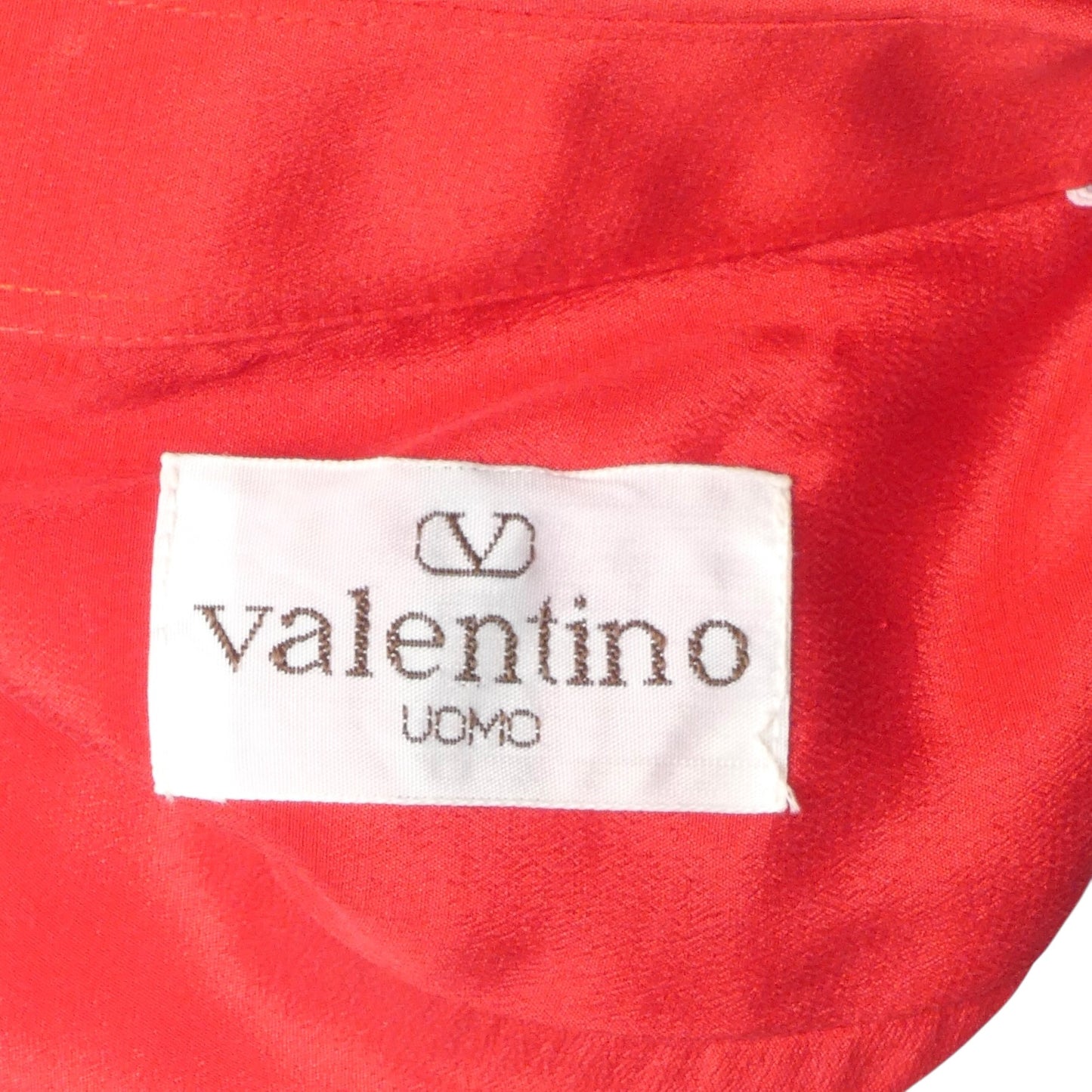 1980s NWT Red Silk Shirt, Size XL
