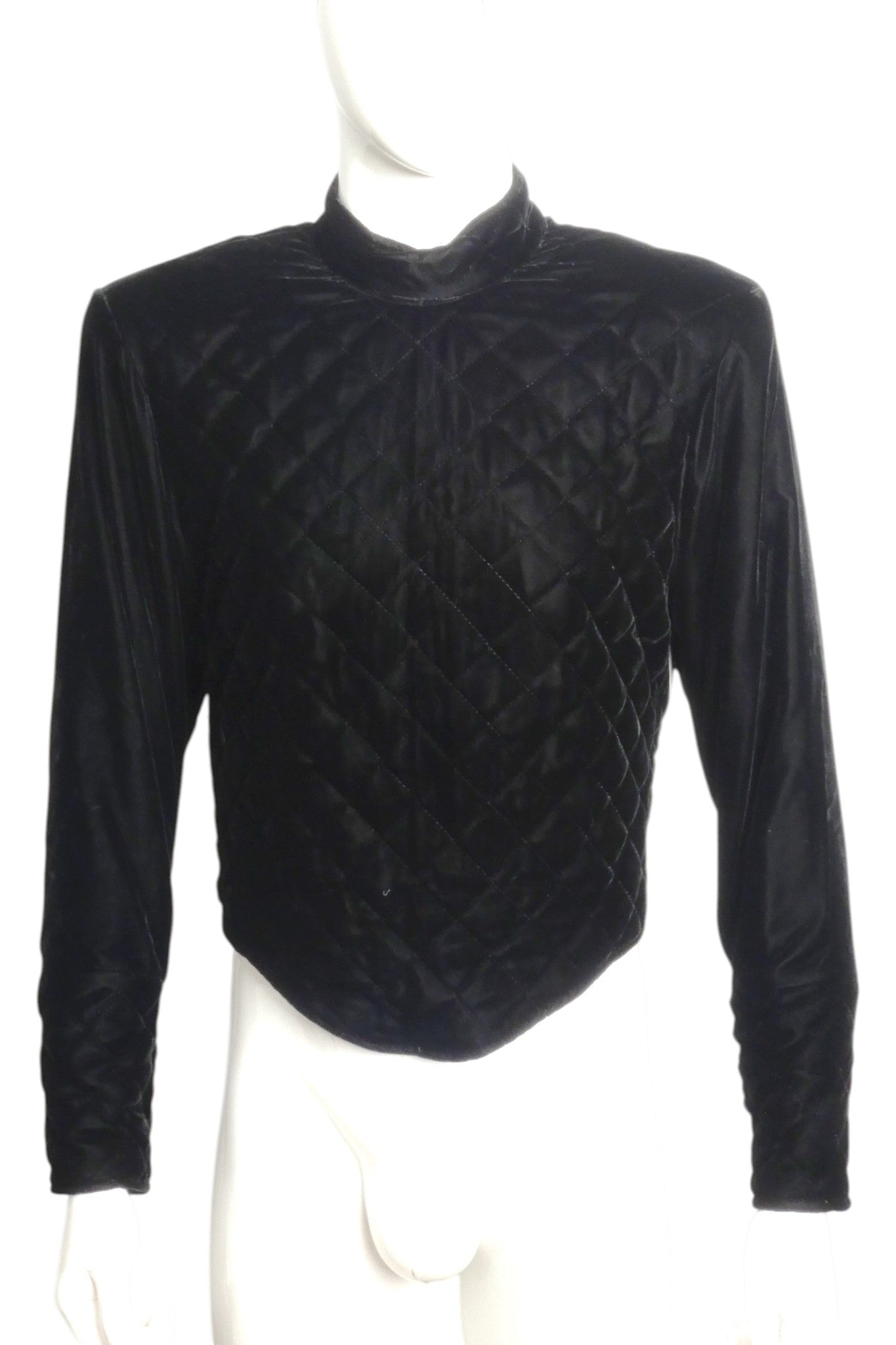 1980s Quilted Velvet Reverse Jacket, Size Large