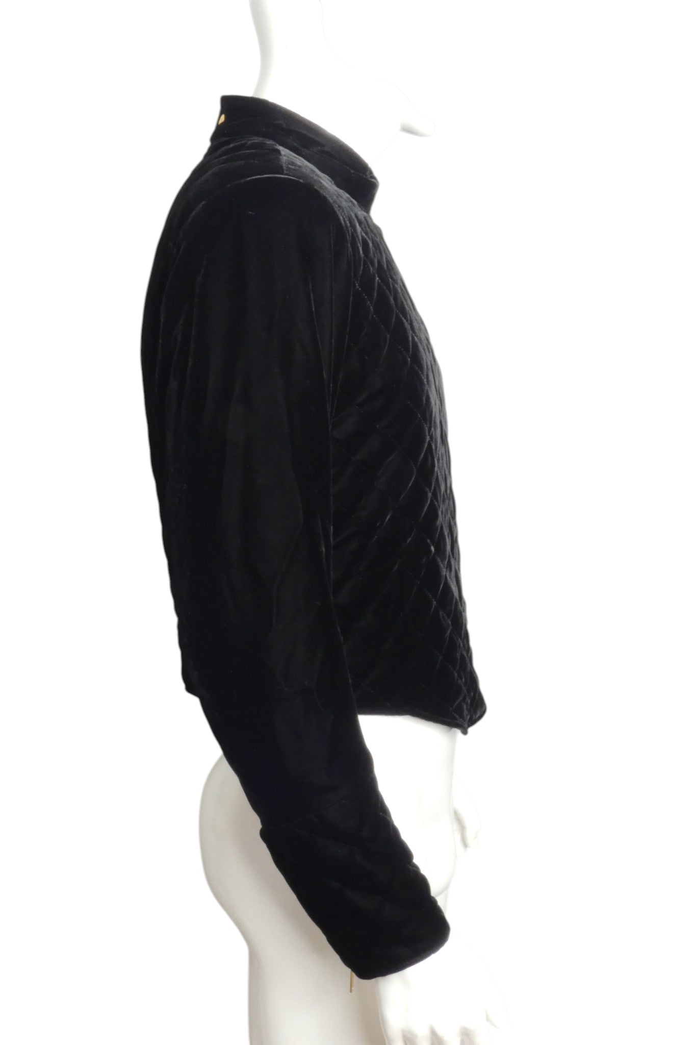 1980s Quilted Velvet Reverse Jacket, Size Large