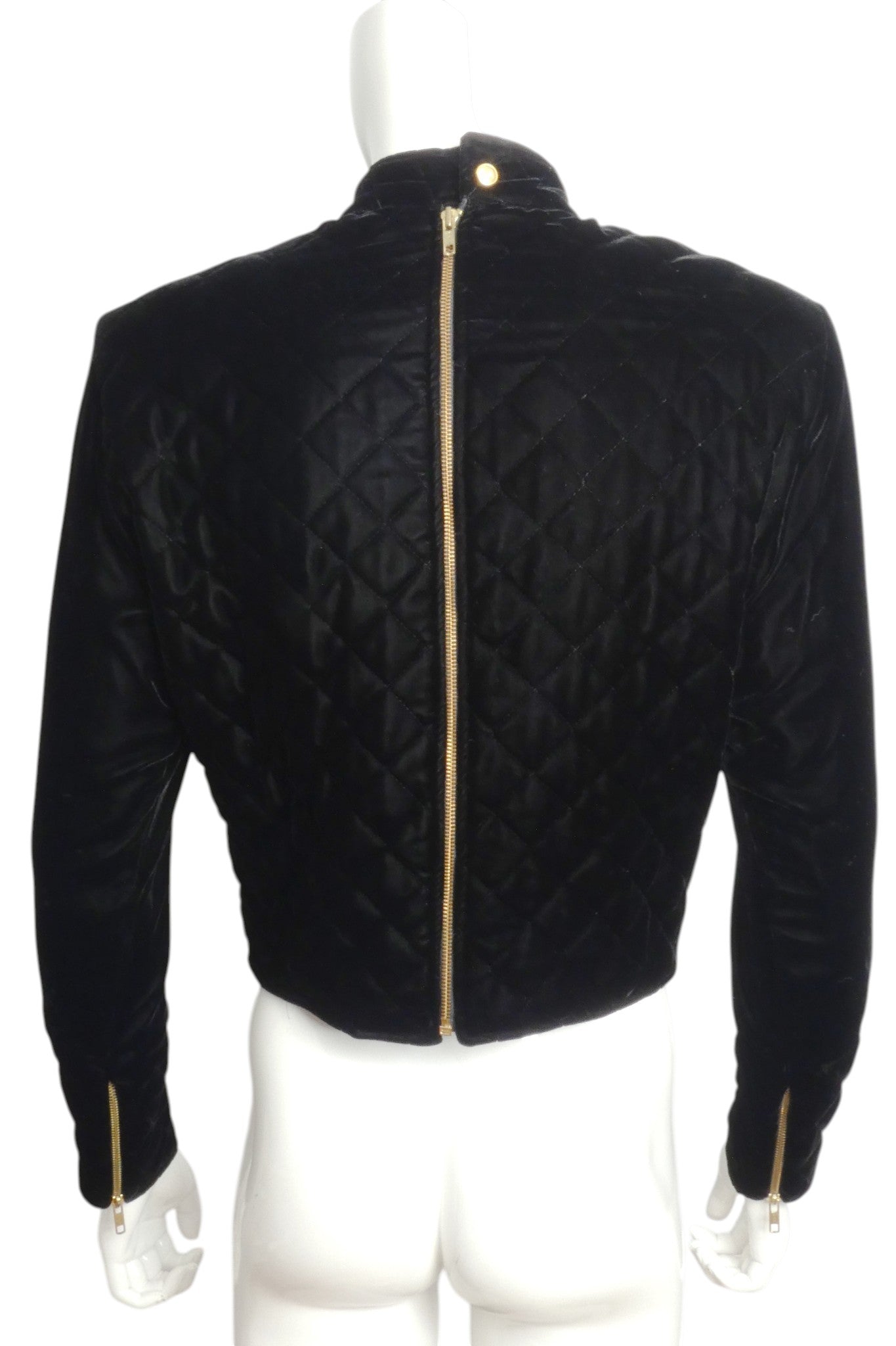 1980s Quilted Velvet Reverse Jacket, Size Large