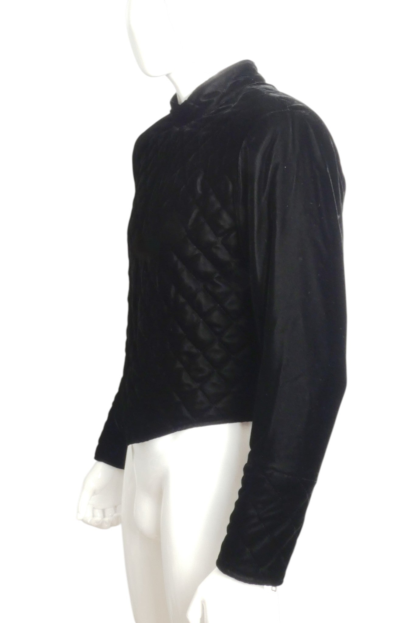1980s Quilted Velvet Reverse Jacket, Size Large