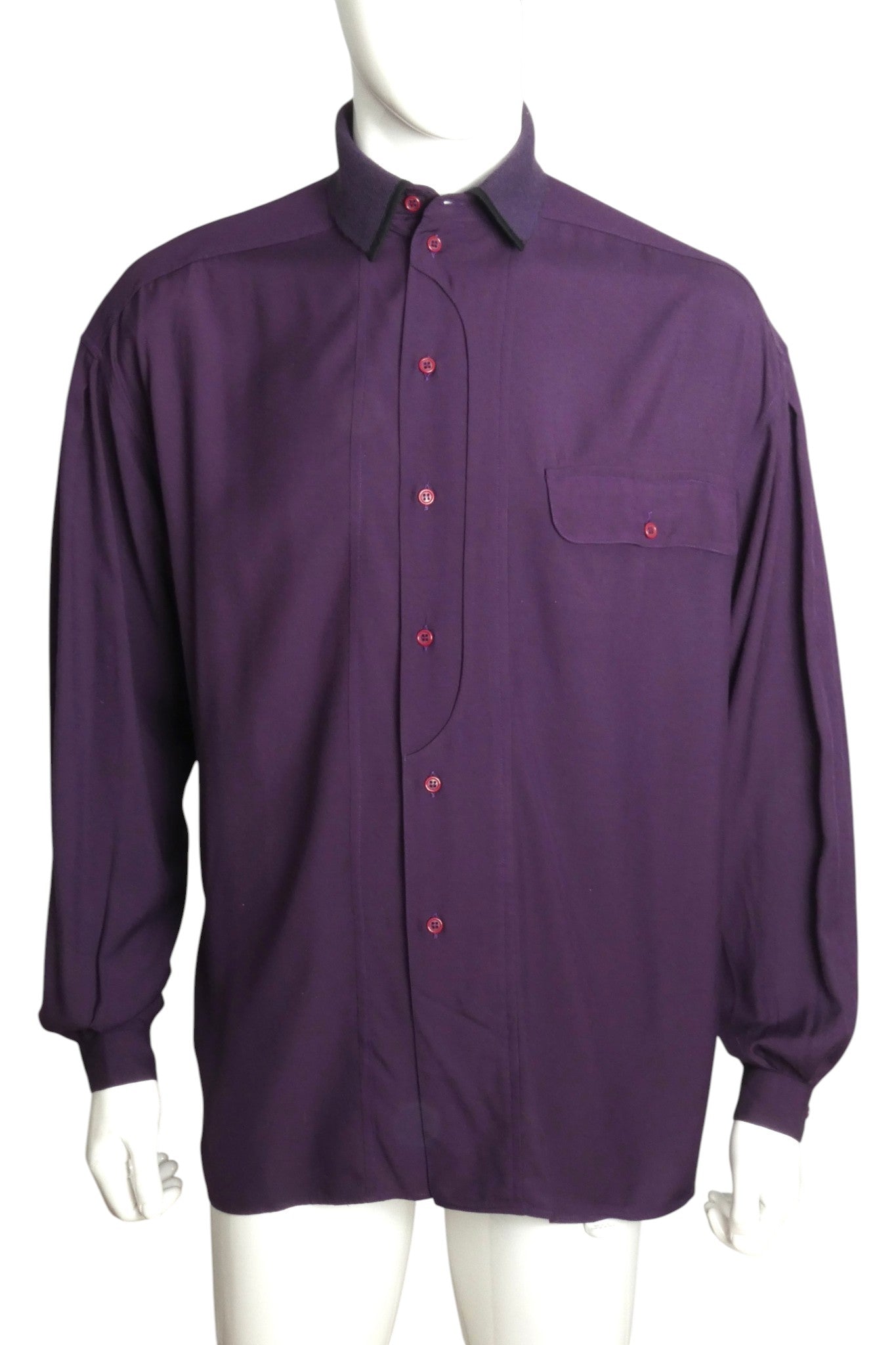 1990s Gaberdine L/S Shirt, Size Large