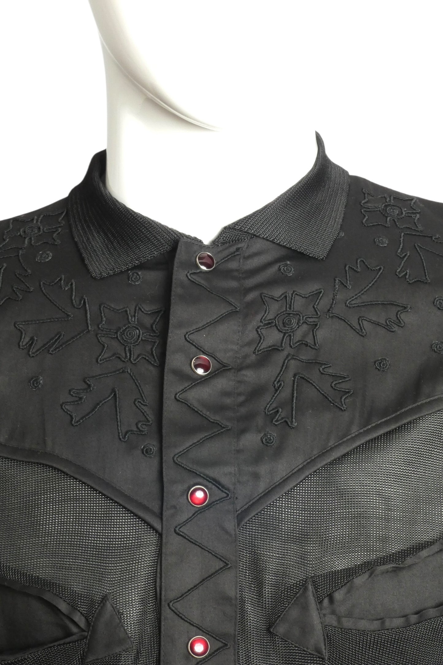 1980s Cotton & Knit Shirt, Size Medium