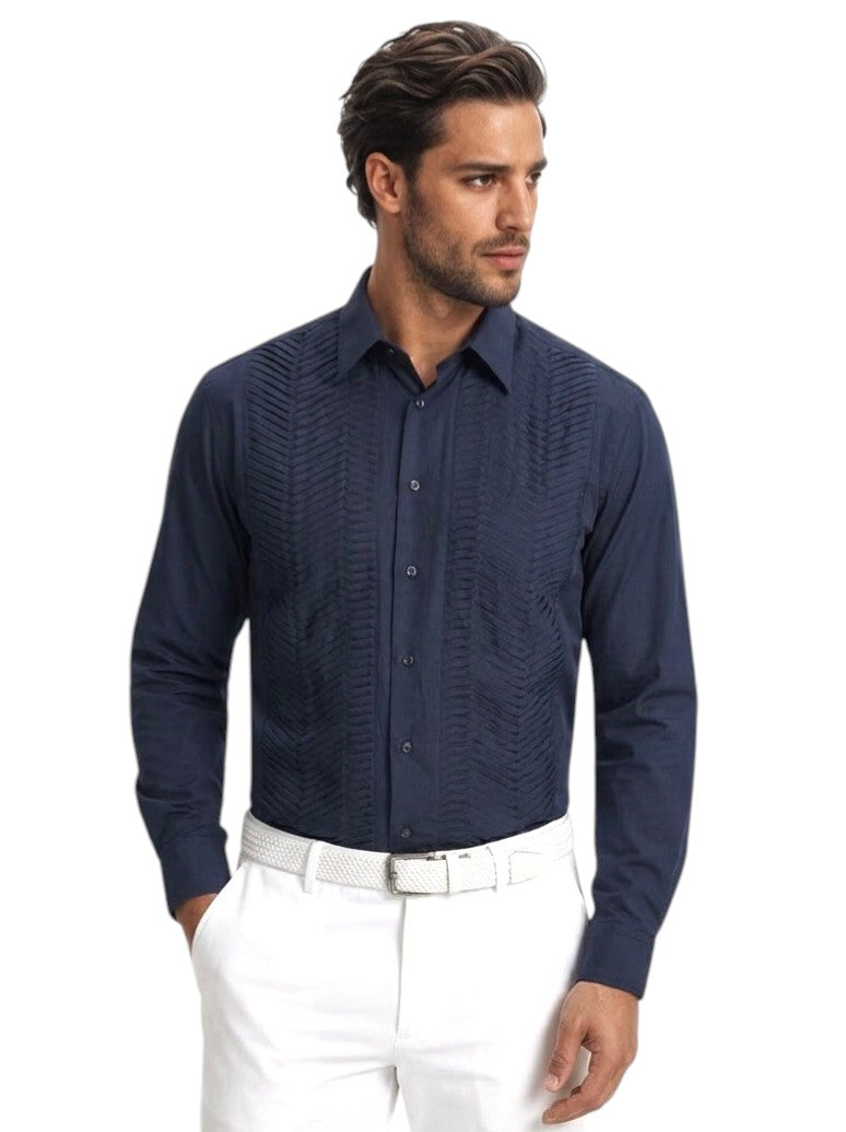 1990s Pleated Shirt, Size-Large